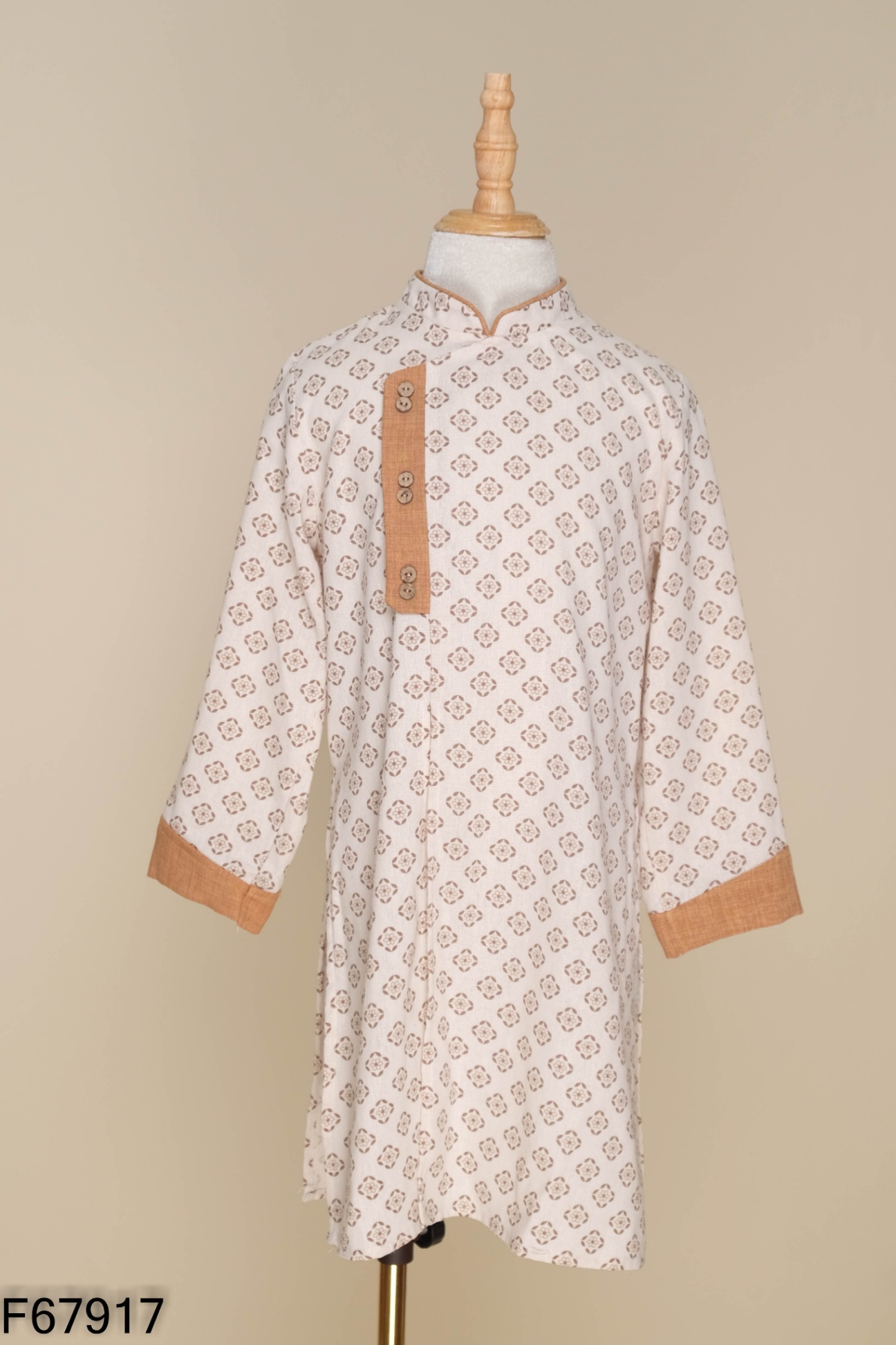 Áo dài linen KAKUMMI họa tiết