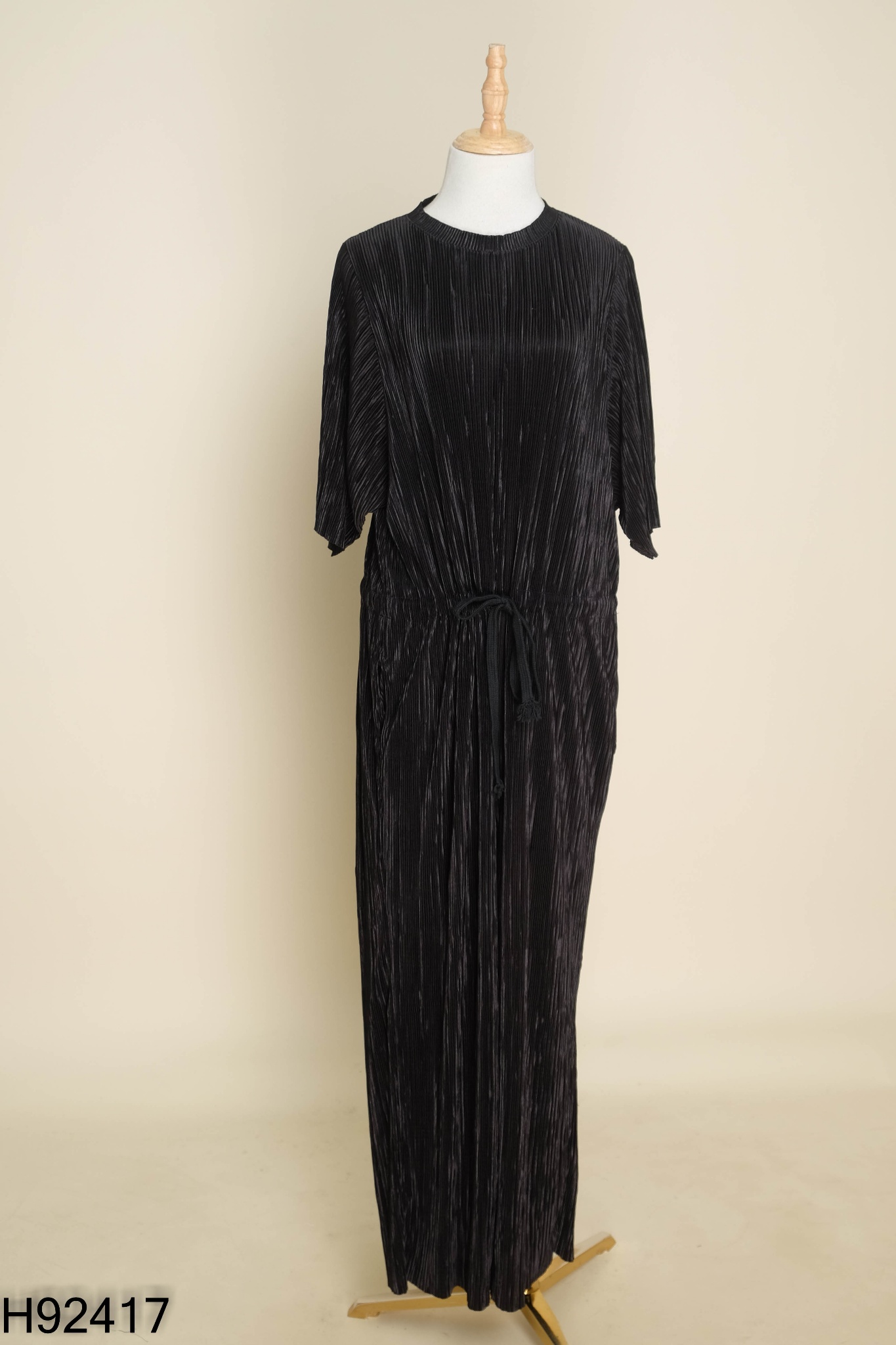 Jumpsuit thun đen dập ly