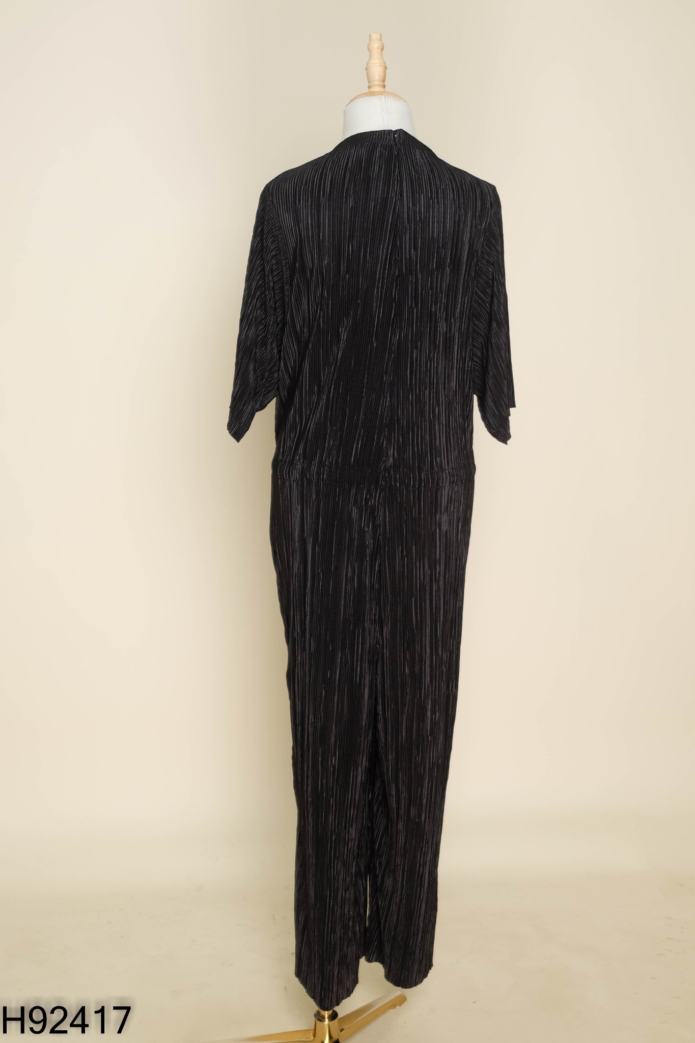 Jumpsuit thun đen dập ly