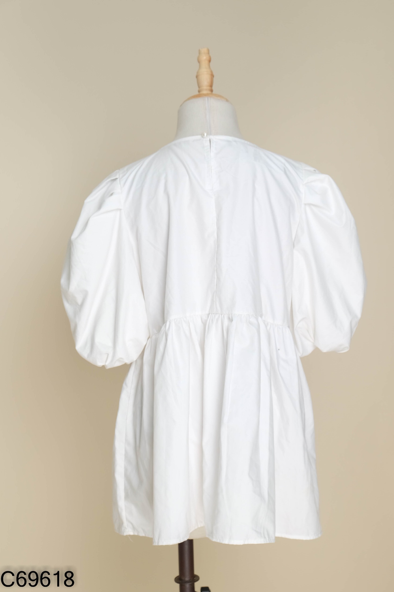 Áo babydoll trắng trơn