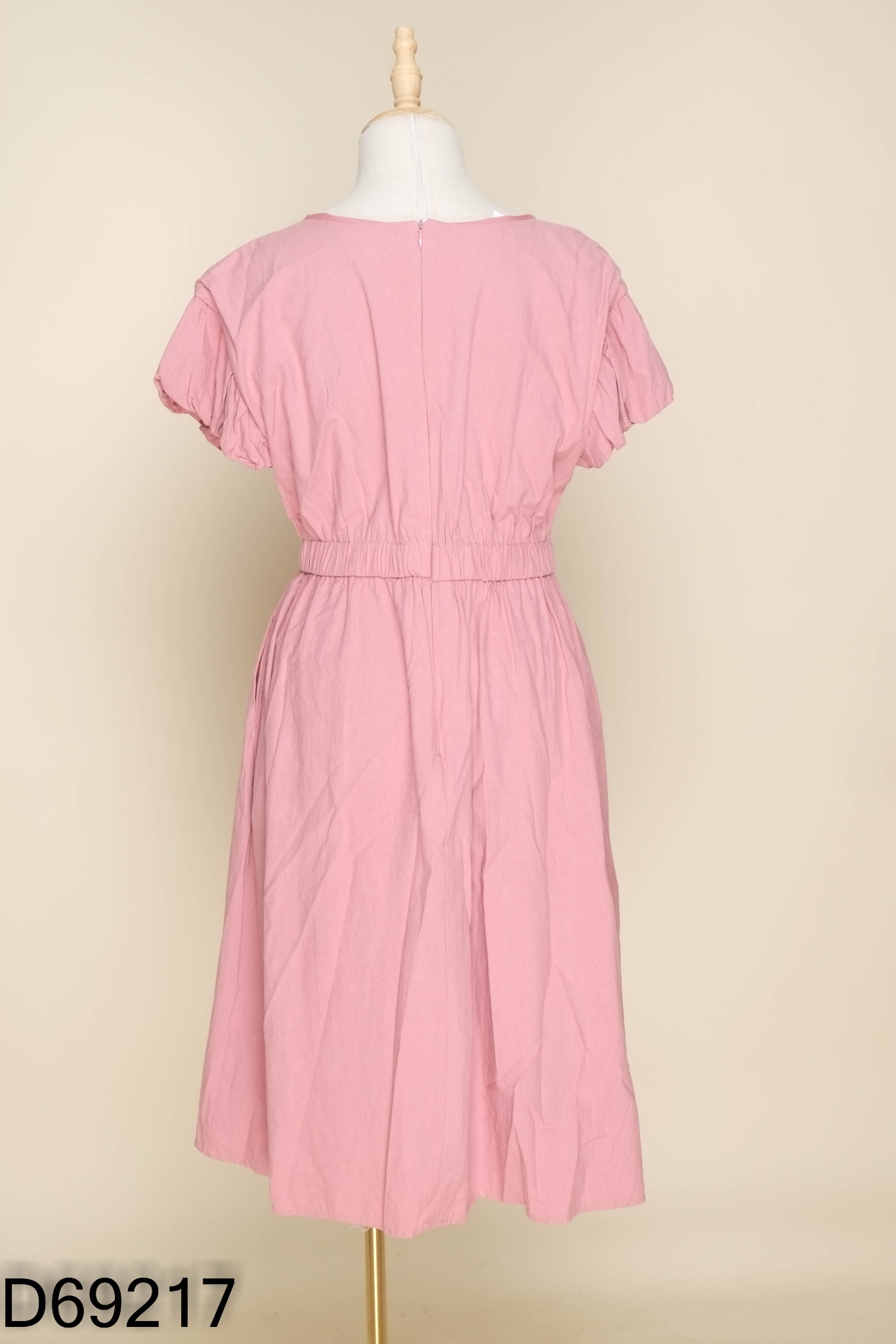 Váy KHADI hồng trơn