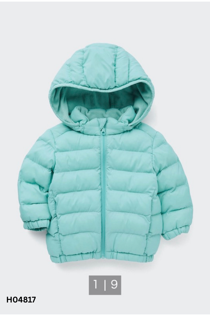 Áo phao UNIQLO xanh trơn KIDS