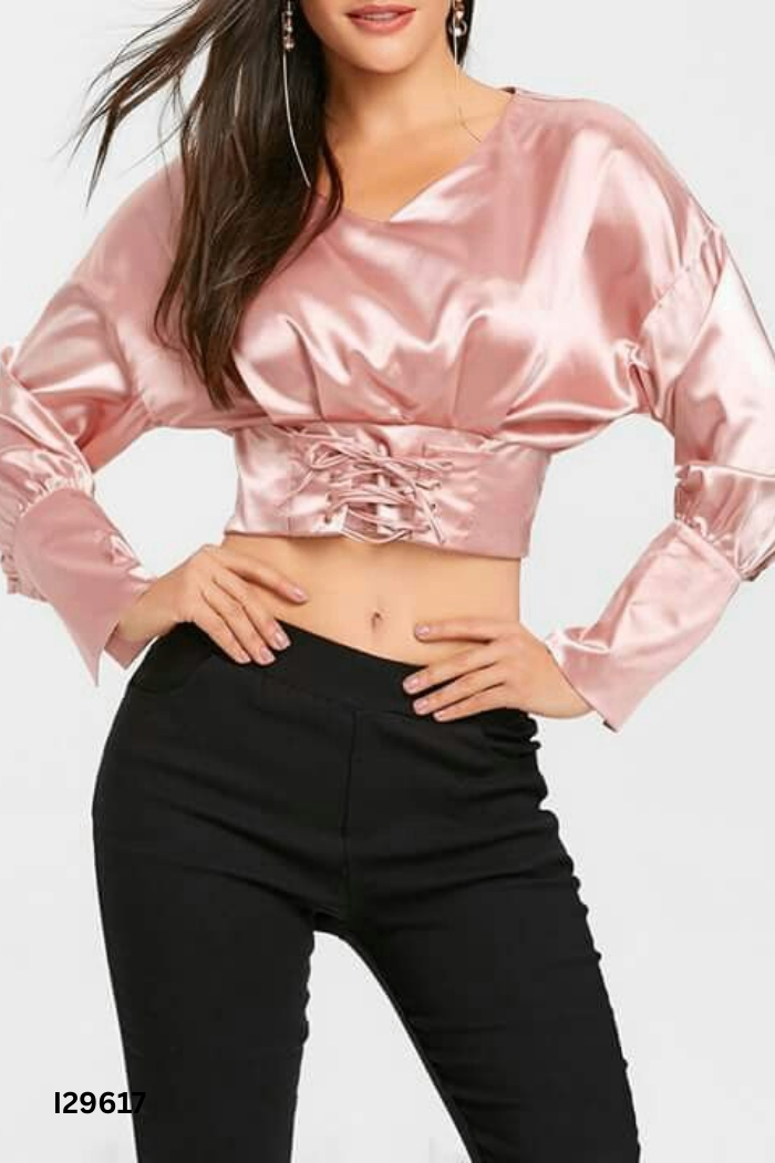 Áo hồng nâu croptop