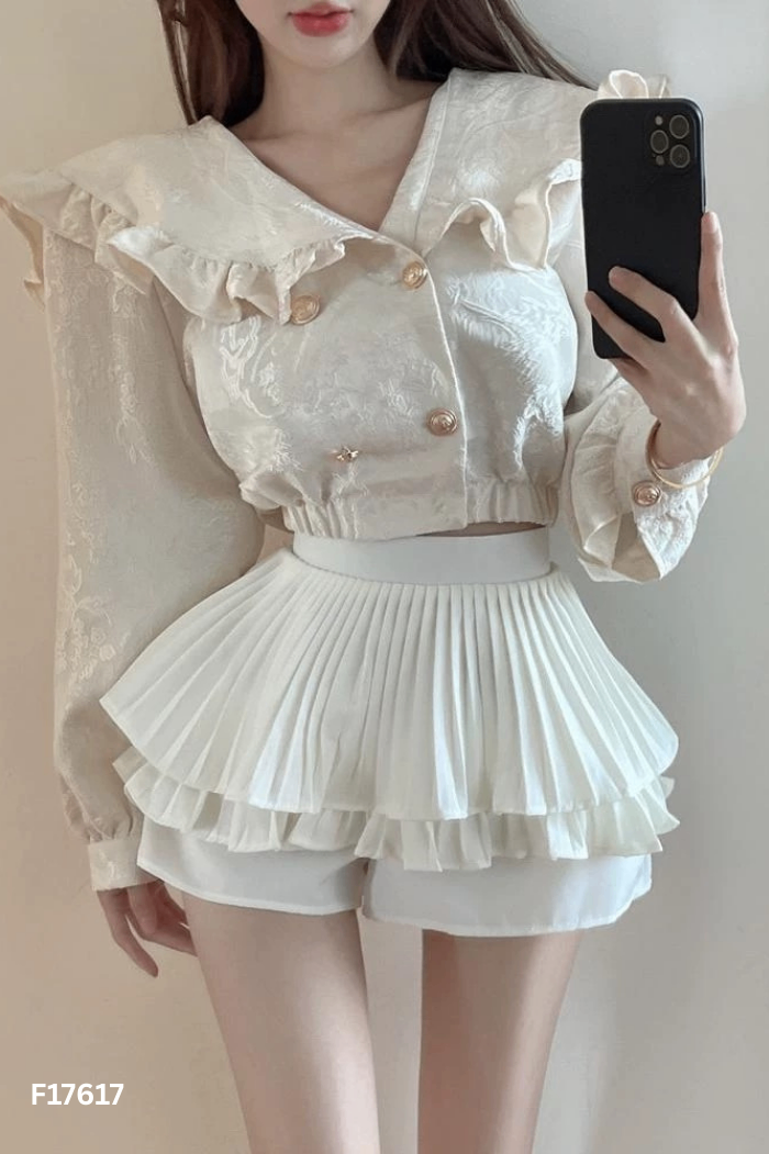 Áo be cổ sen cúc ngọc