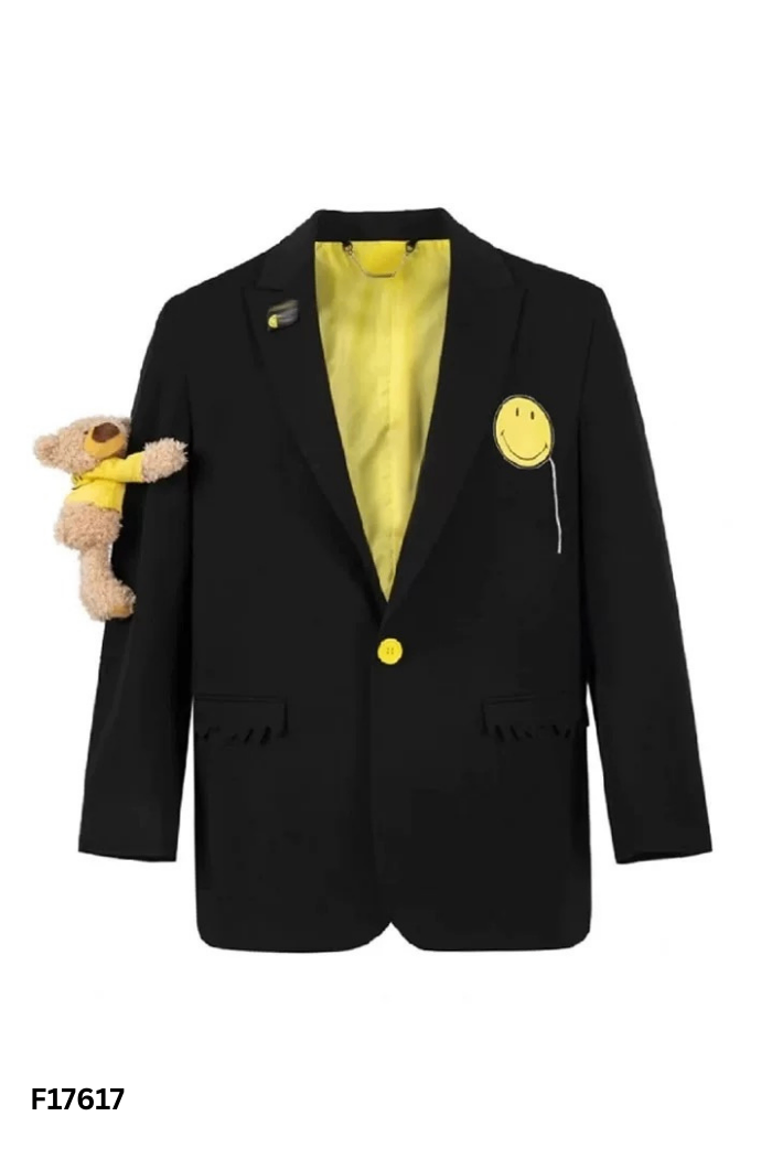 Áo blazer đen đính ngọc