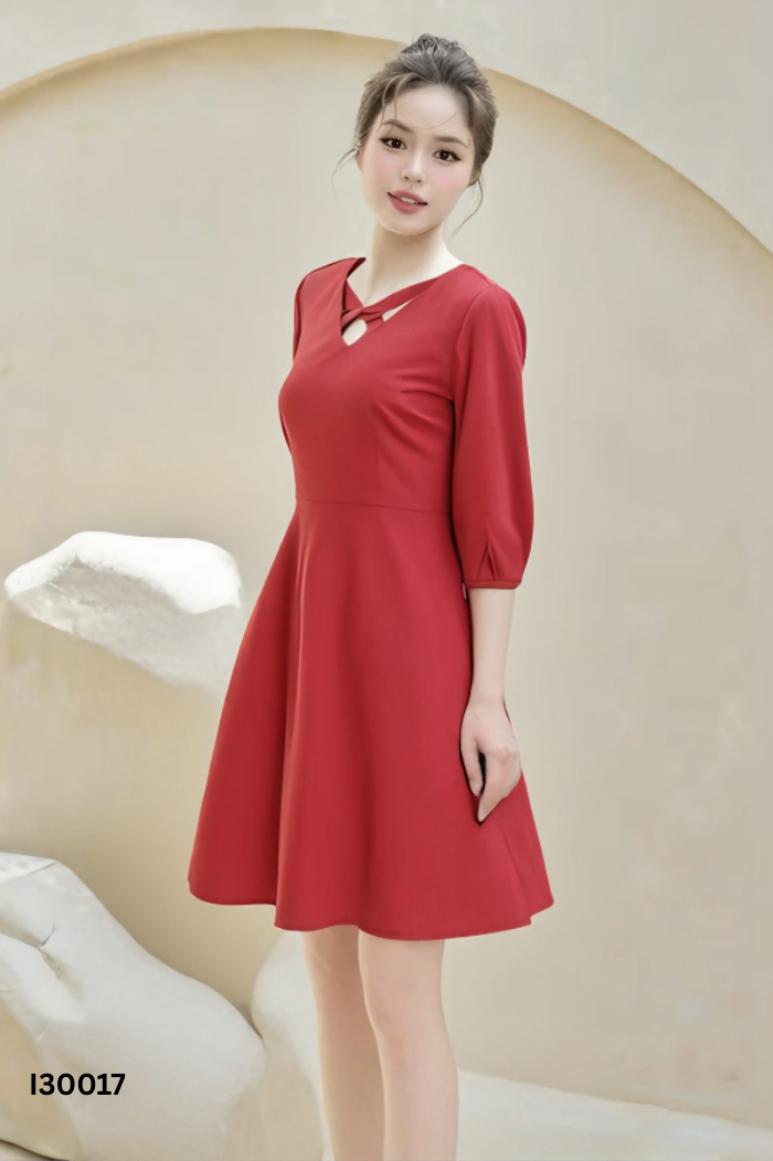 Váy MAY BOUTIQUE đỏ xoắn cổ