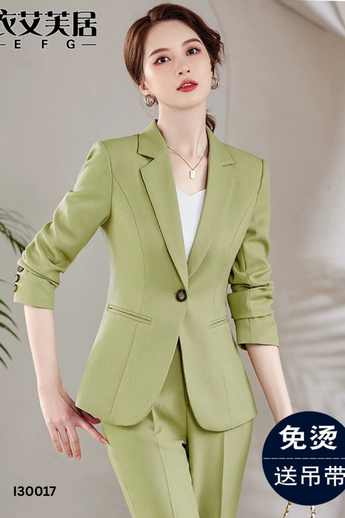 SET VANI dạ xanh áo blazer + quần dài