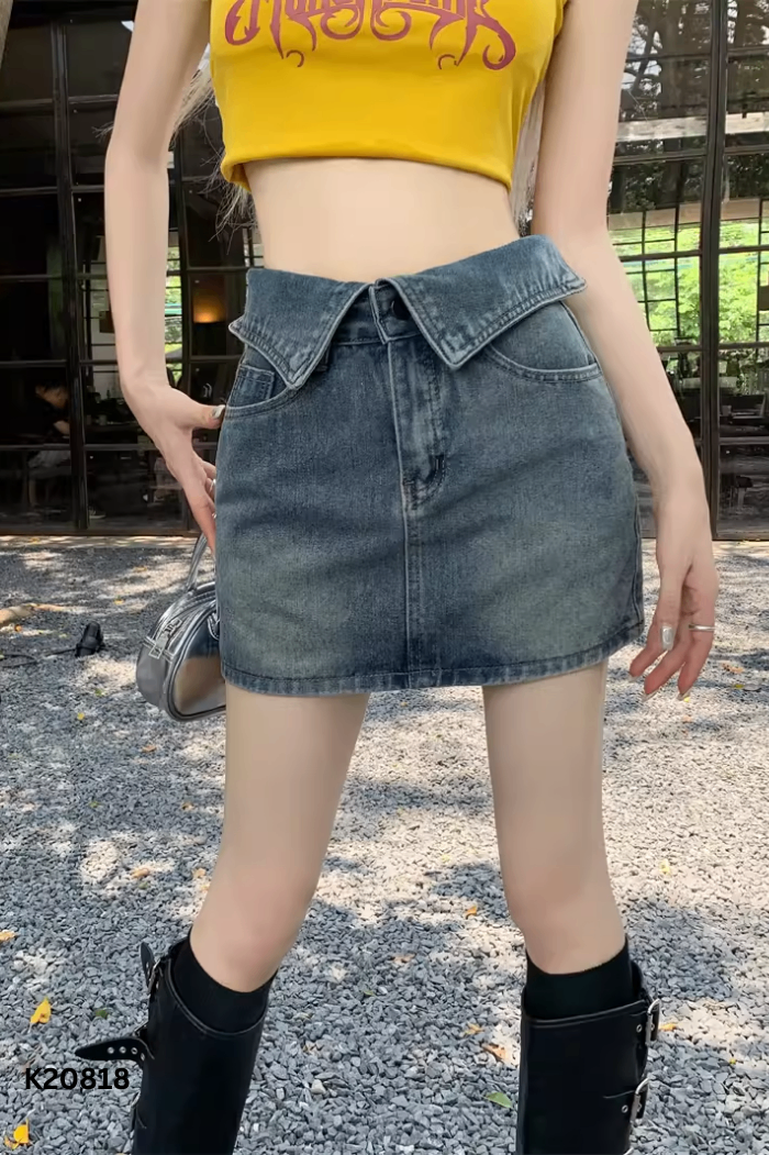 Chân váy jean xanh