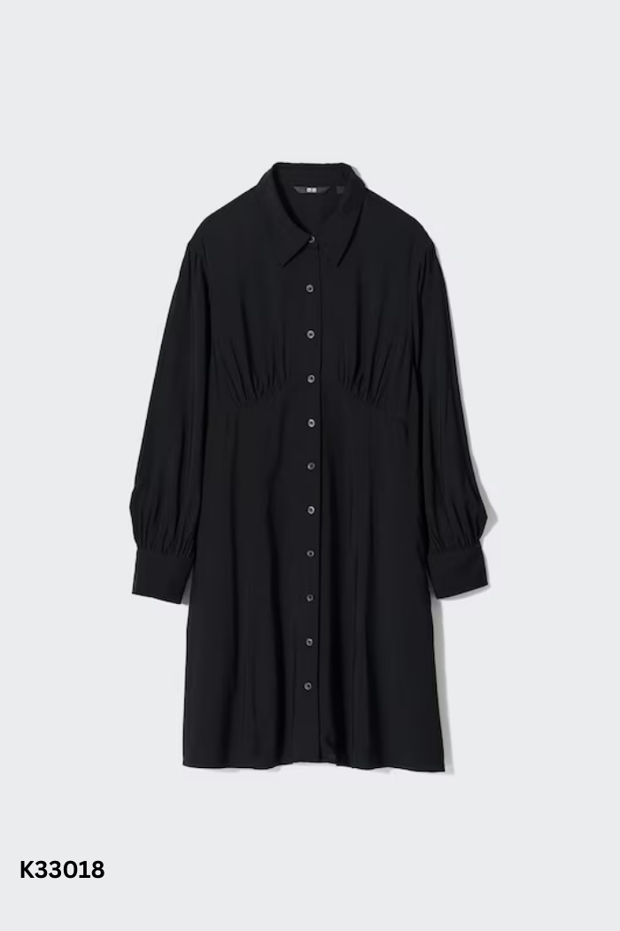 Váy sơ mi UNIQLO đen