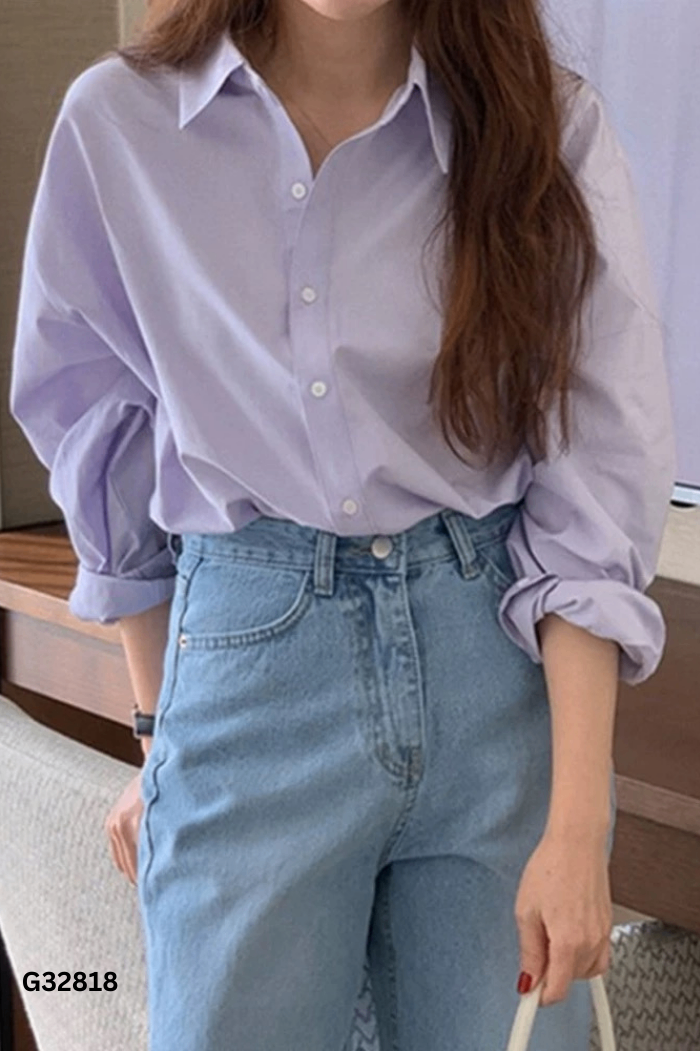 Áo sơ mi tím nhạt