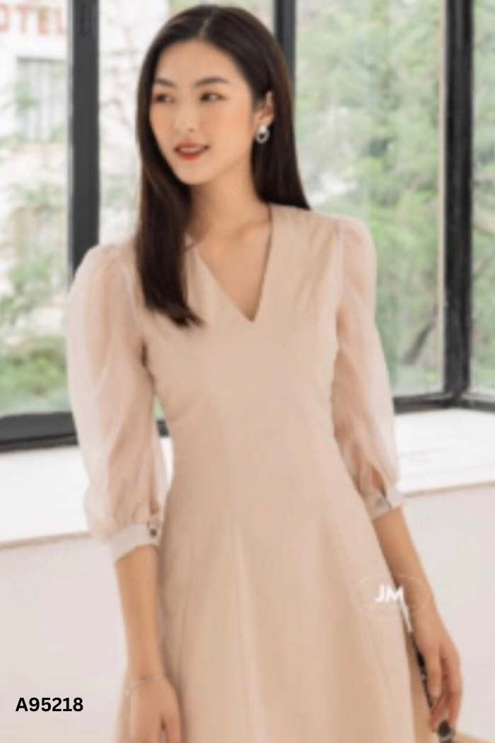 Váy JM DESIGN be phối tay voan