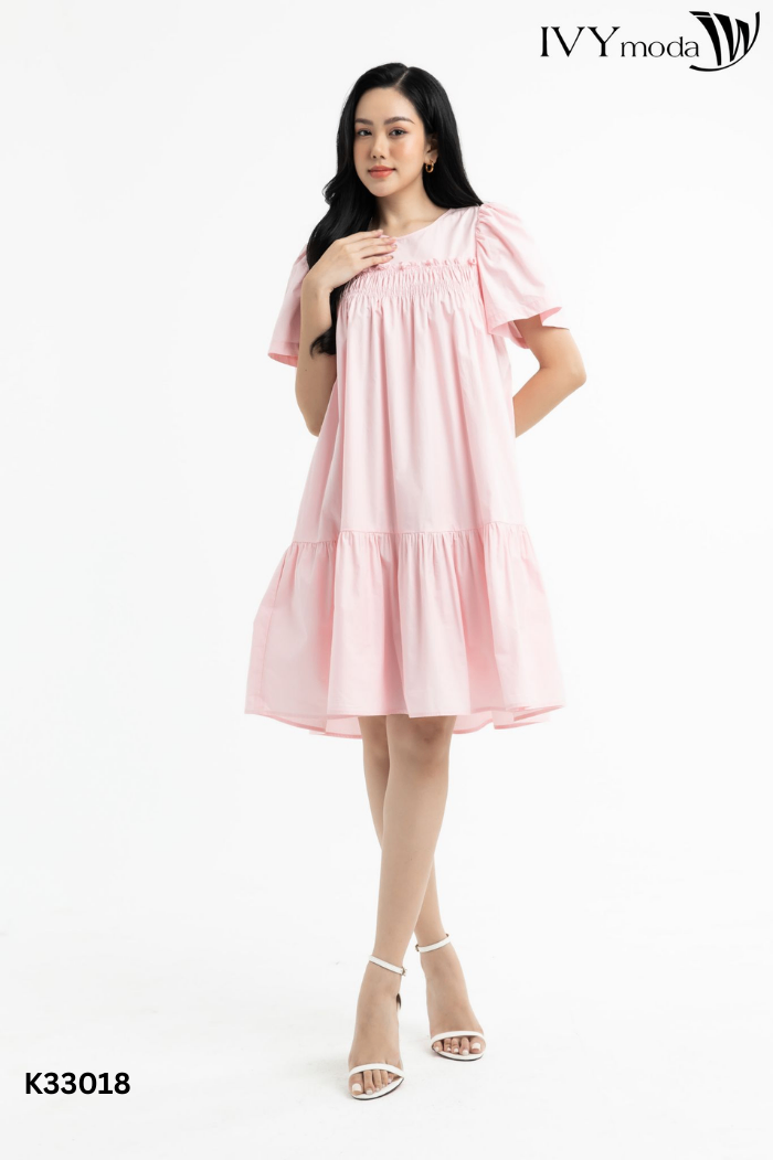 Váy hồng IVY MODA chun ngực