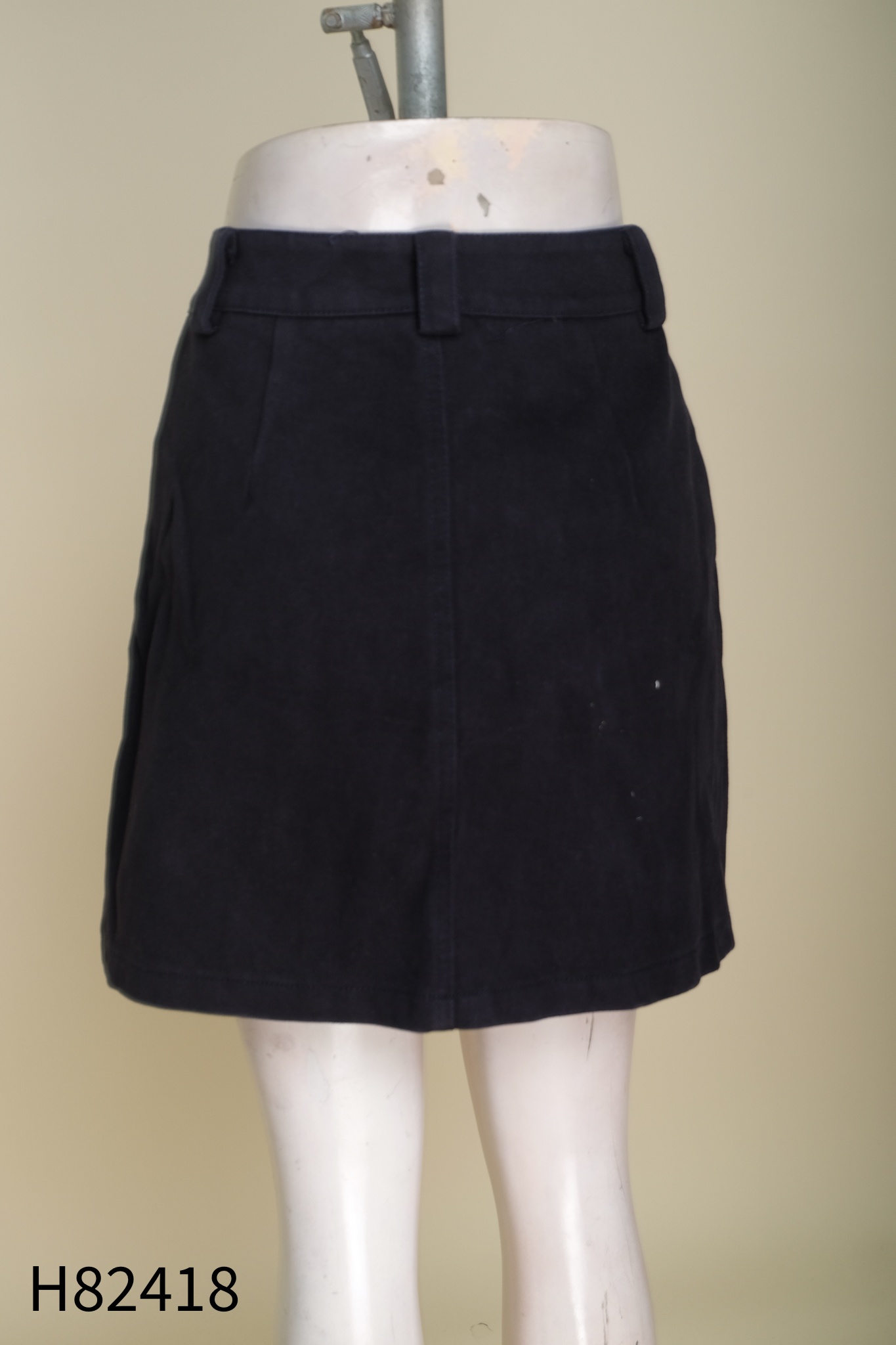 NEWTAG Chân váy jeans xanh đen