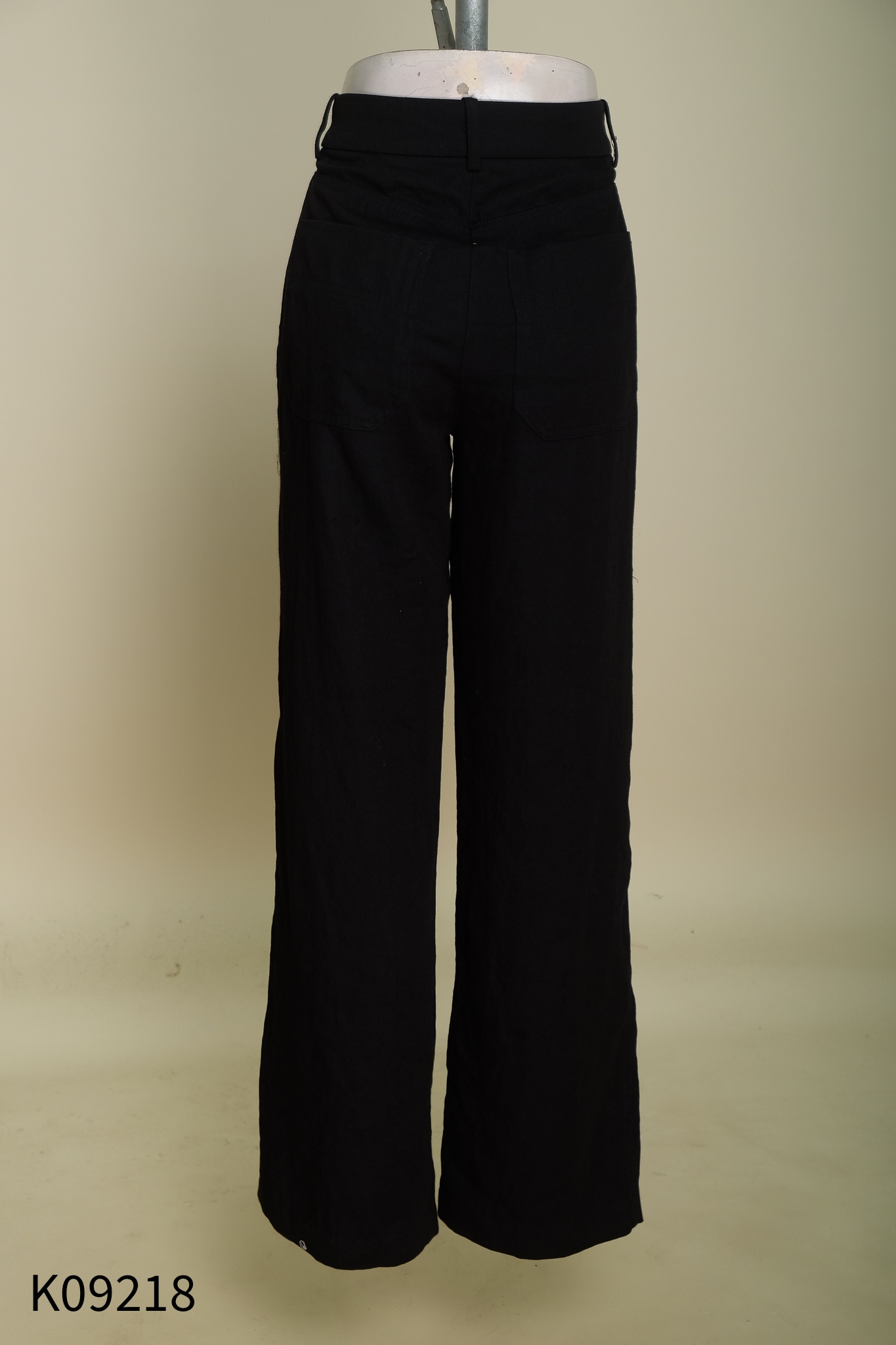 Quần HM linen đen ống rộng