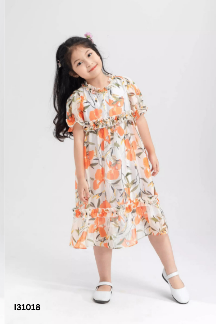 Váy voan IVY MODA be hoa KIDS
