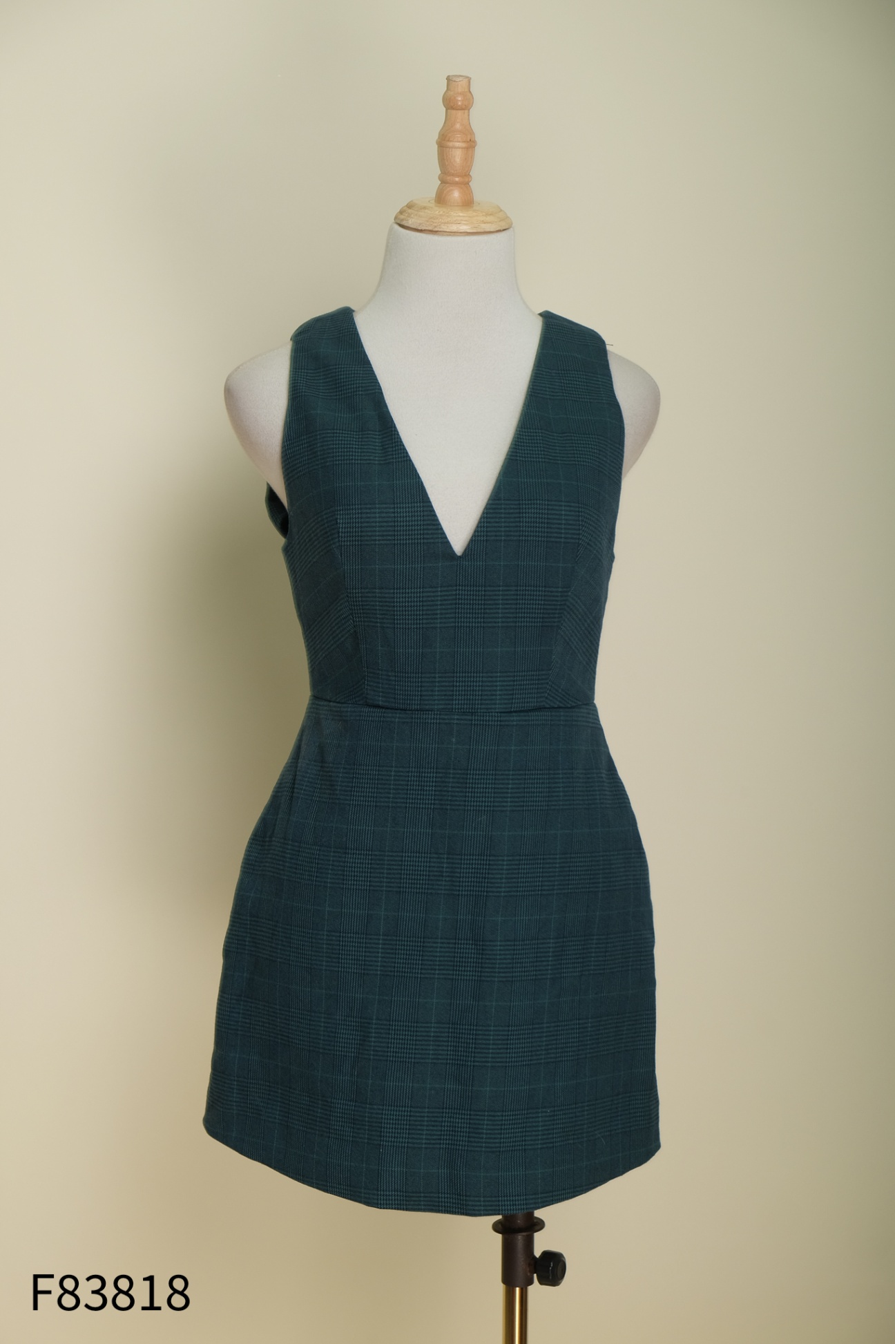 Jumpsuit IVY MODA xanh kẻ sát nách