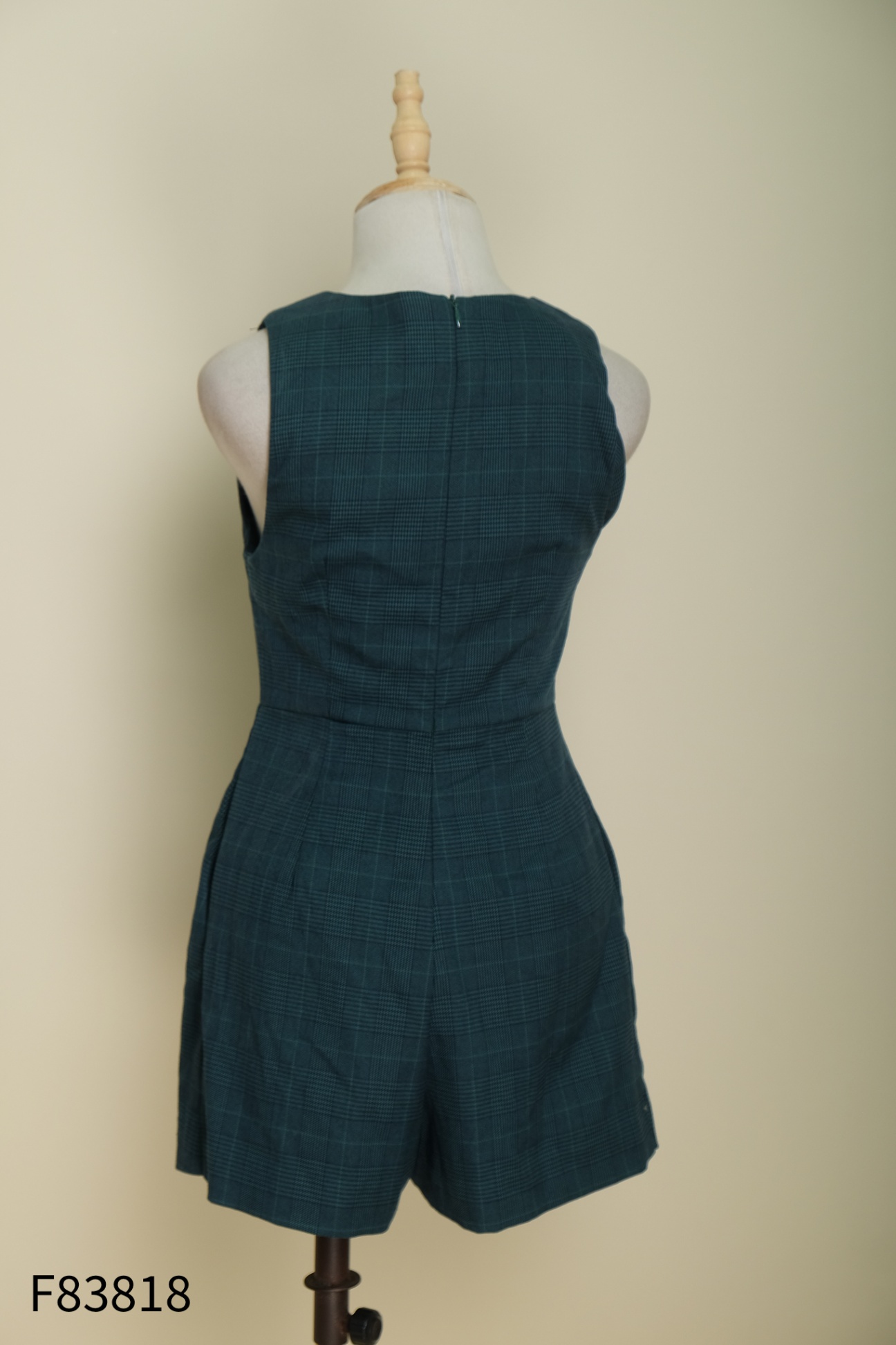 Jumpsuit IVY MODA xanh kẻ sát nách