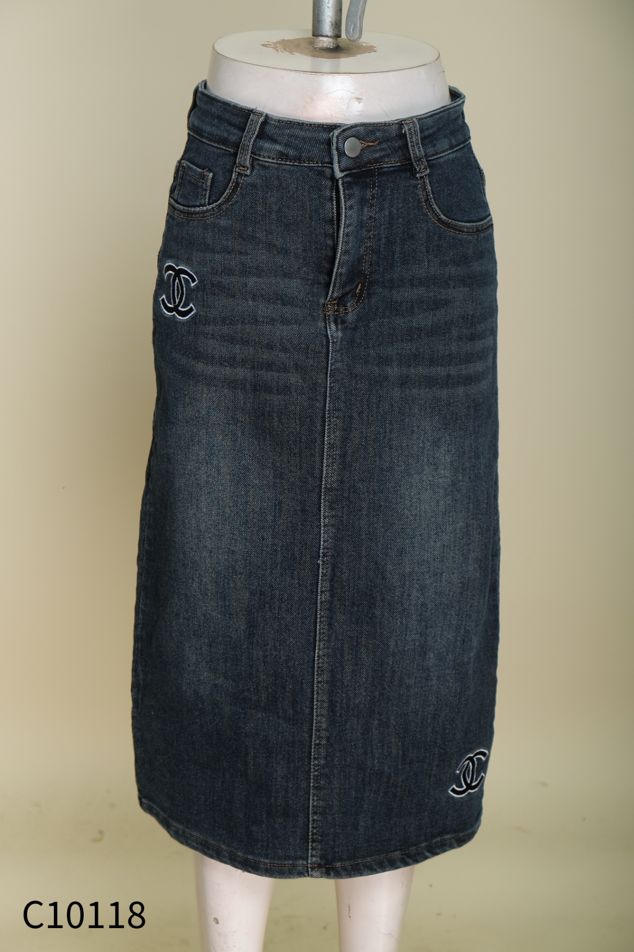 Chân váy jeans xanh