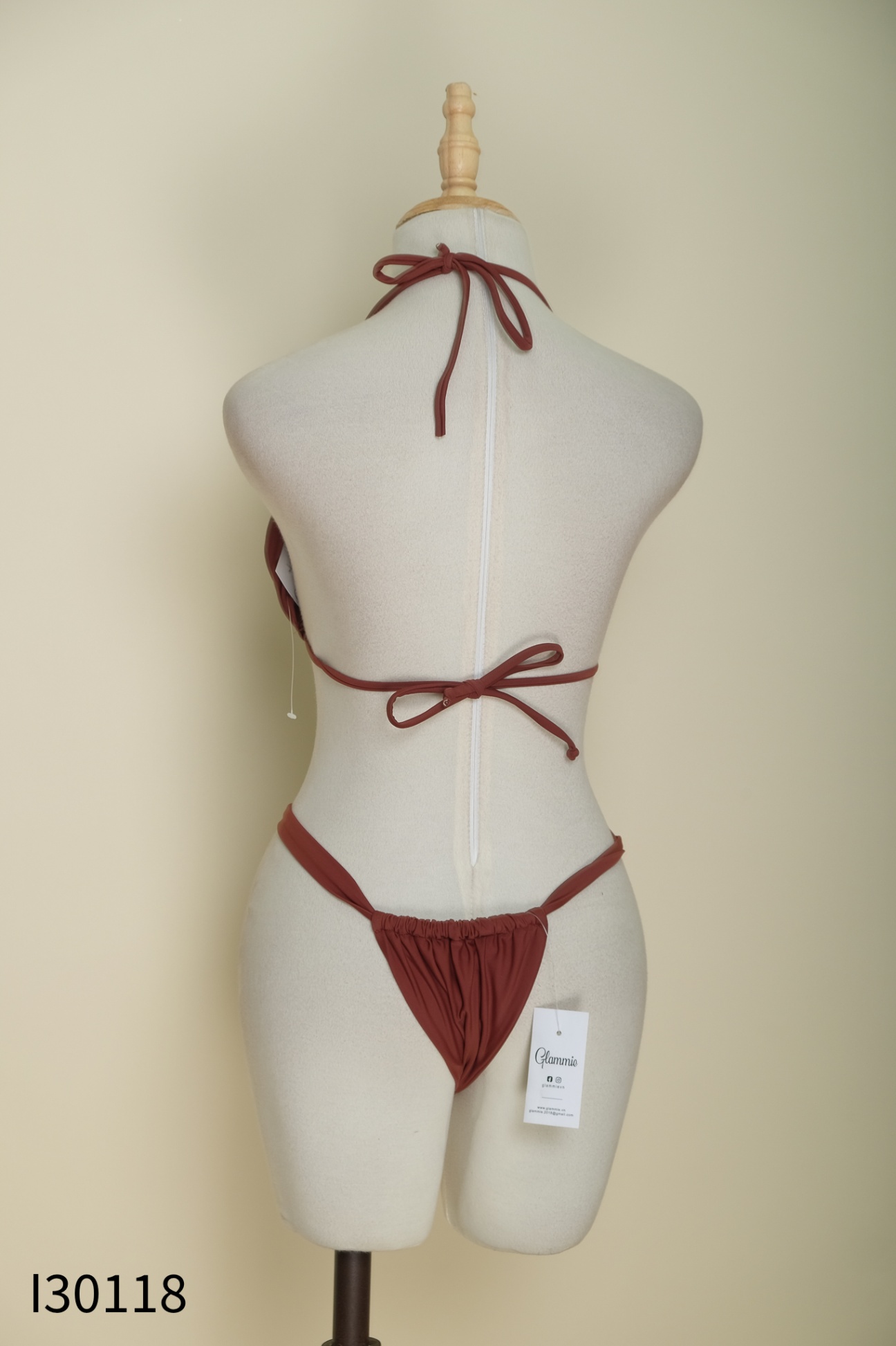 Set bikini nâu đậm
