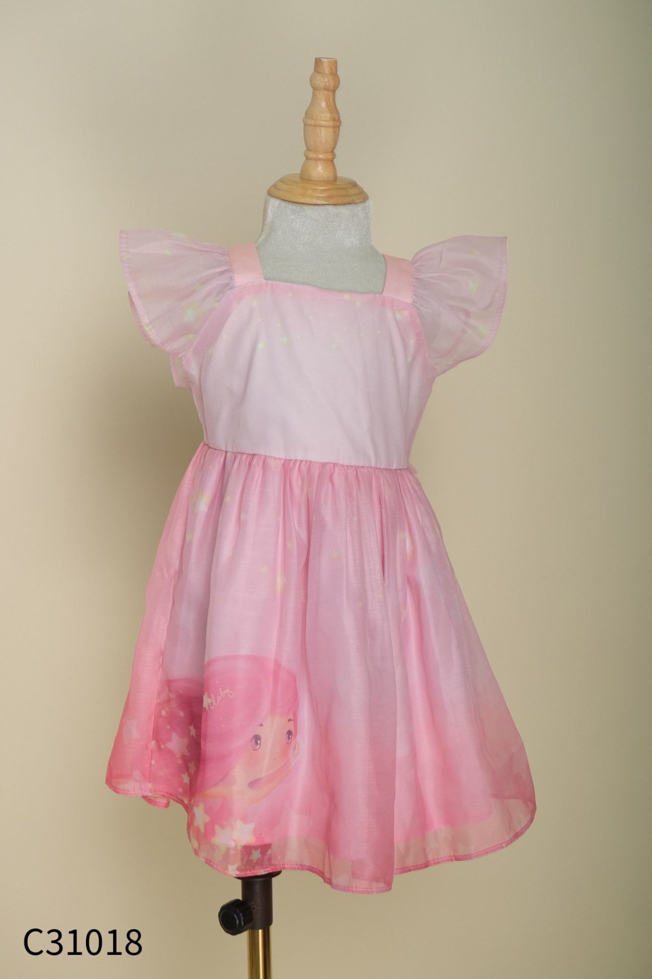 Váy hoồng phối vàng KIDS