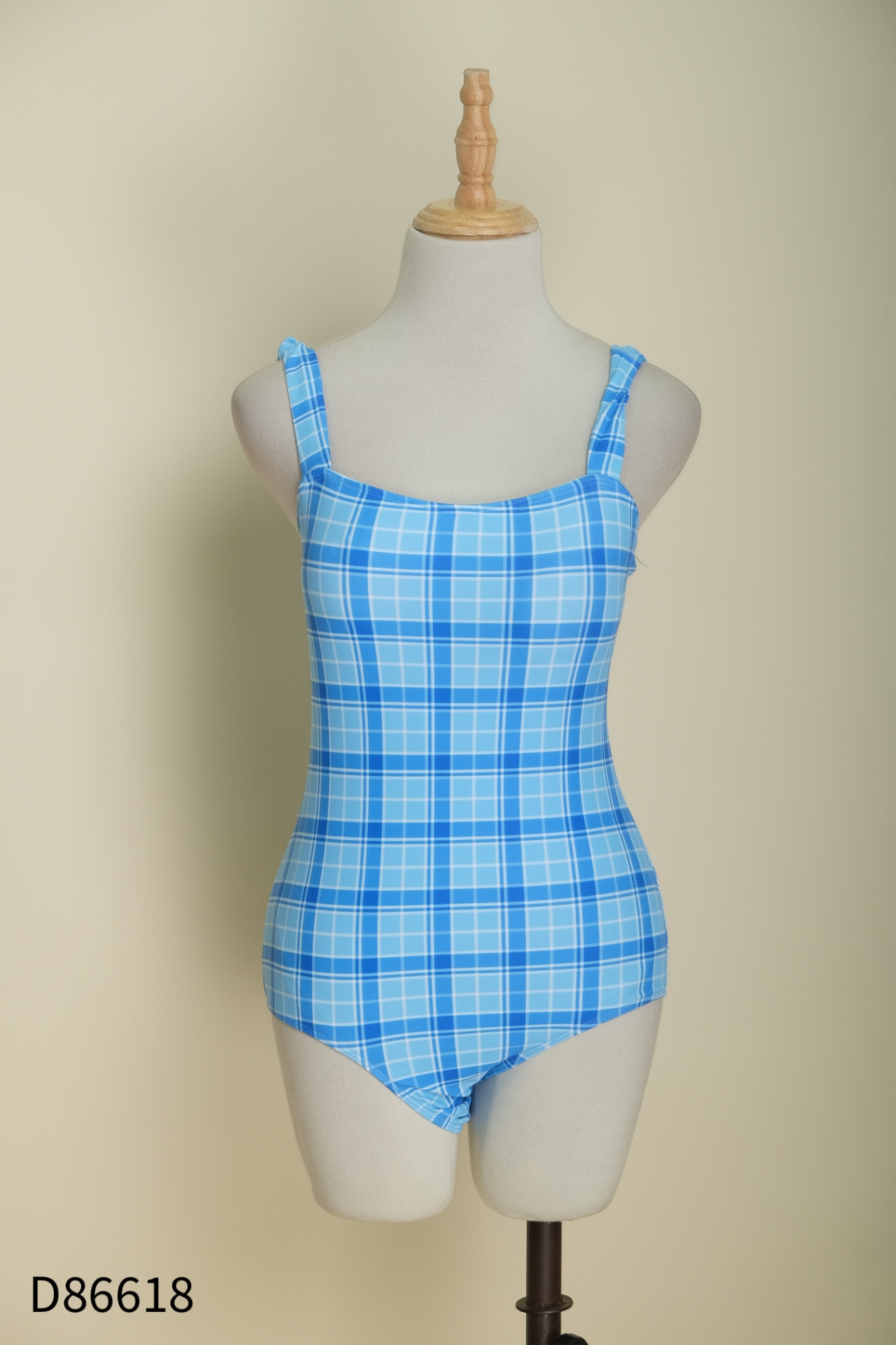 Bikini 1 mảnh xanh kẻ