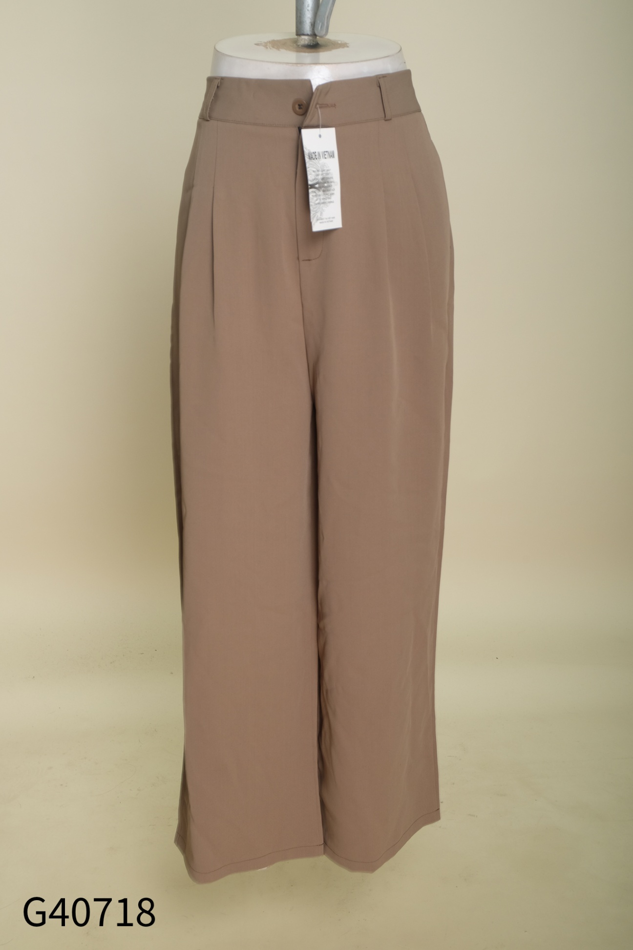 NEWTAG Quần culottes vải nâu