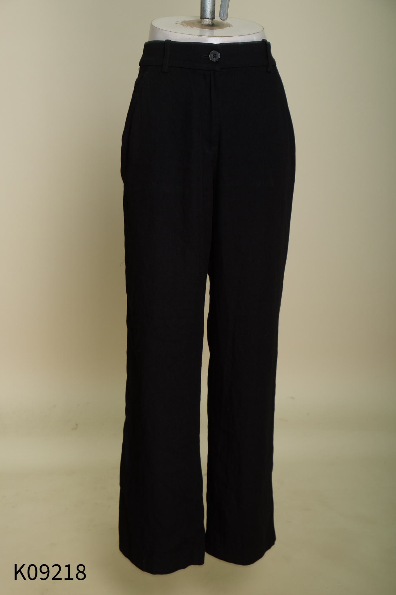 Quần HM linen đen ống rộng