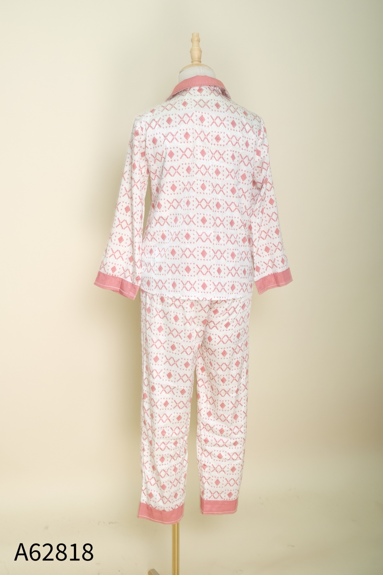 SET Pijama trắng hồng áo + quần dài