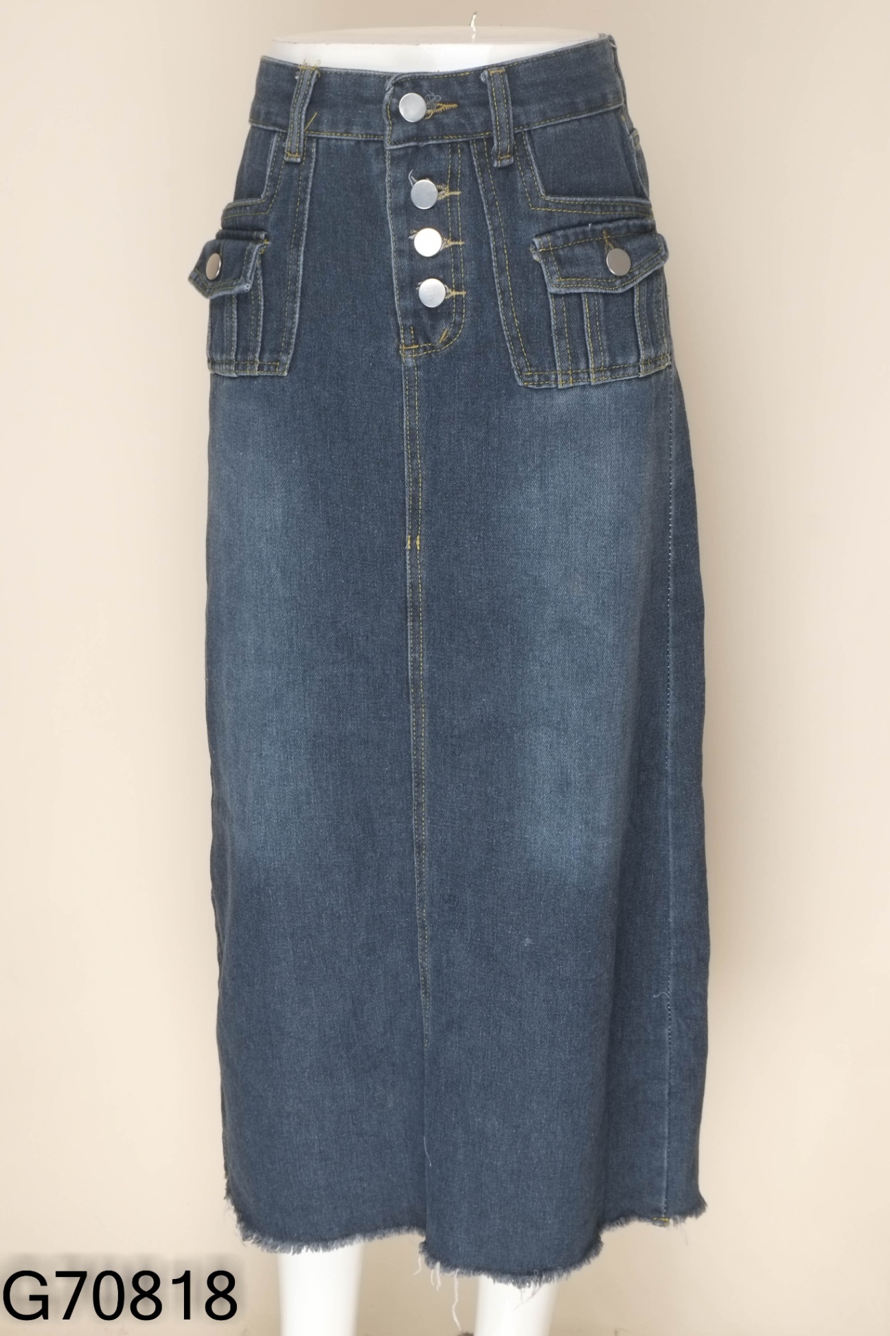 Chân váy jeans xanh đậm