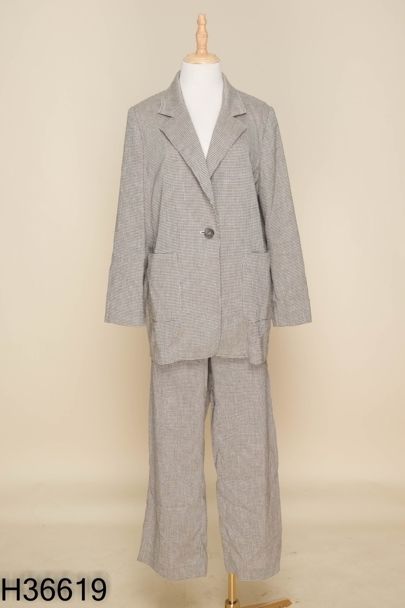 SET Blazer be phối đen + quần dài