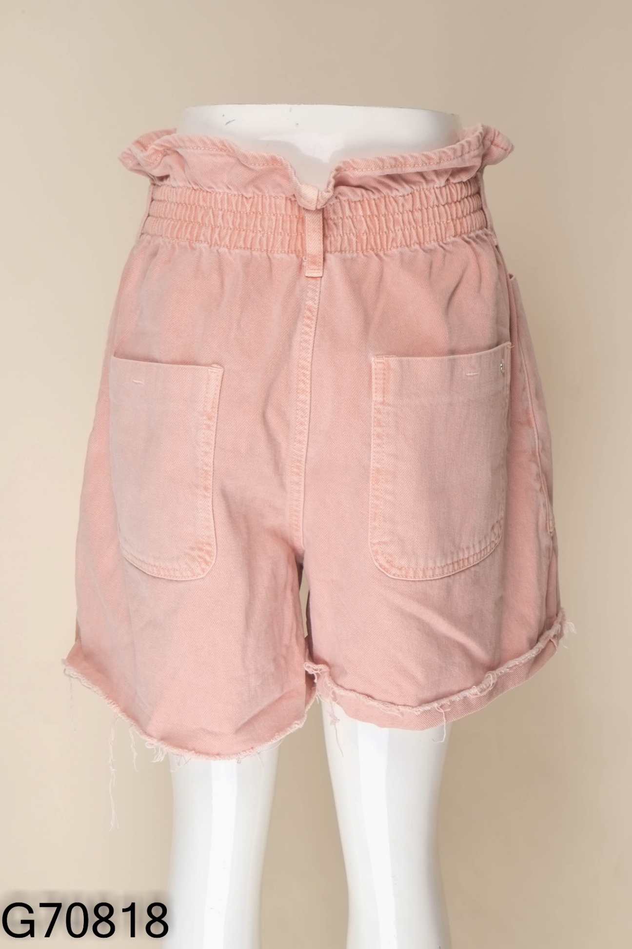 Quần ZARA jeans hồng chun eo