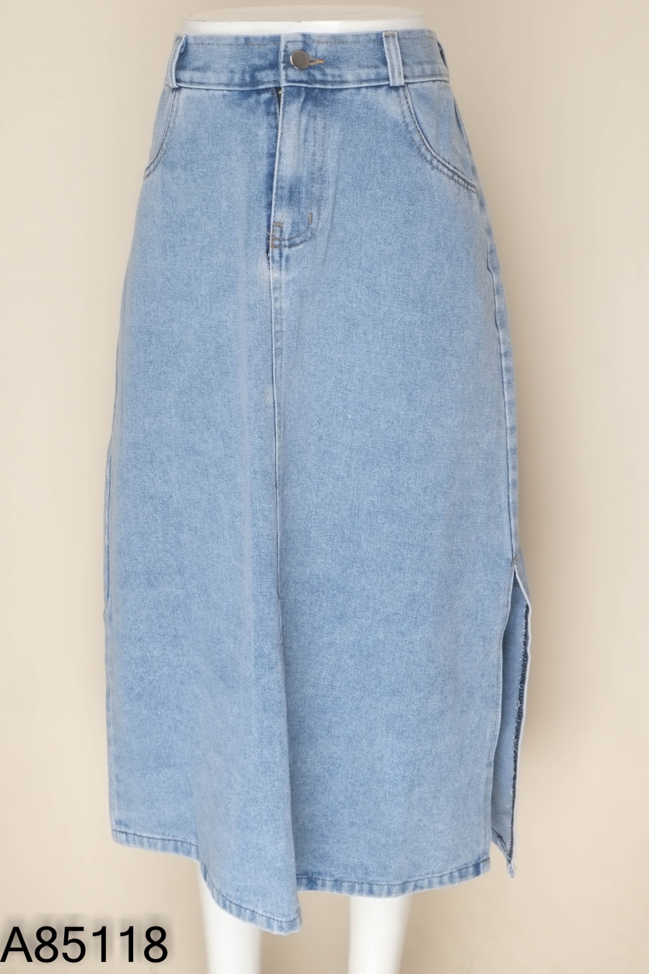 Chân váy jeans xanh nhạt