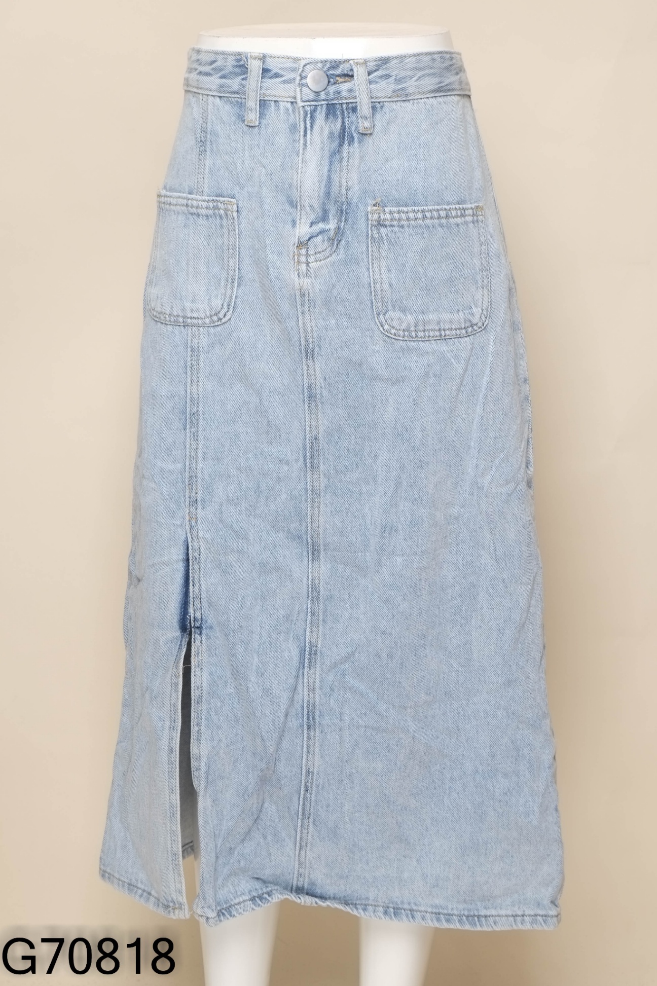 Chân váy jeans xanh nhạt