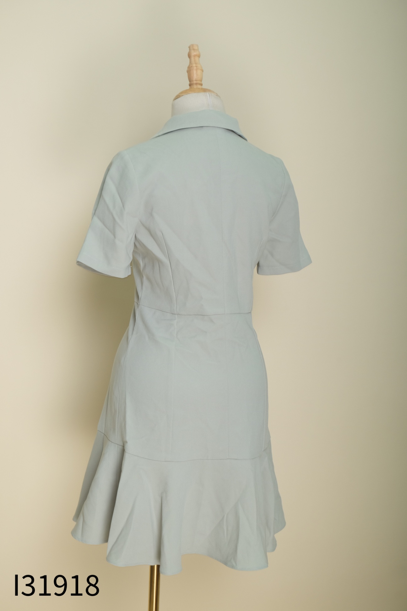 Váy GUMAC xanh cổ vest