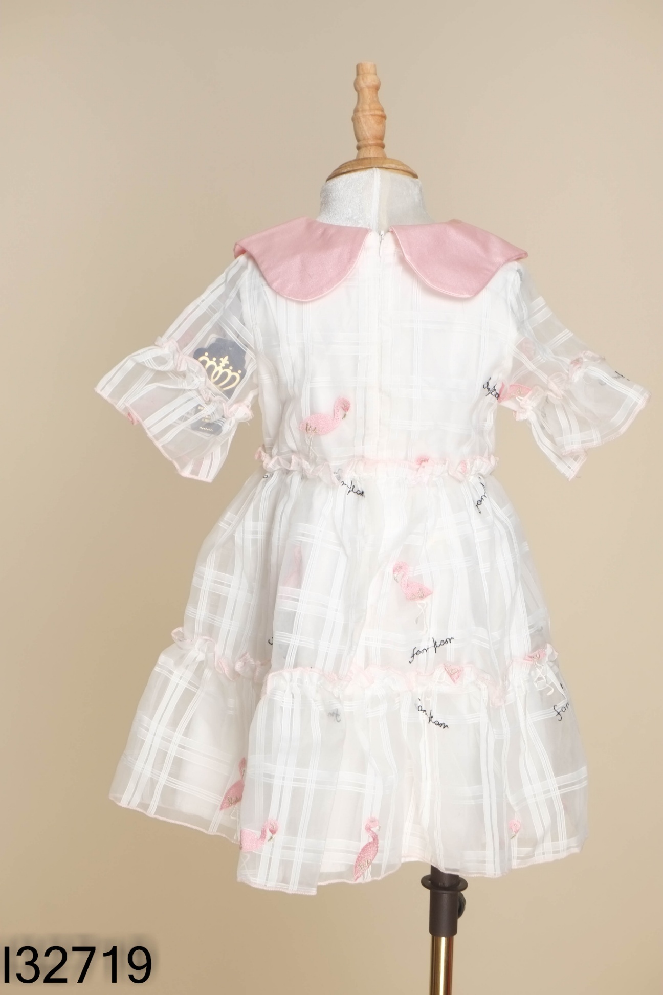 NEWTAG Váy hồng phối trắng KIDS