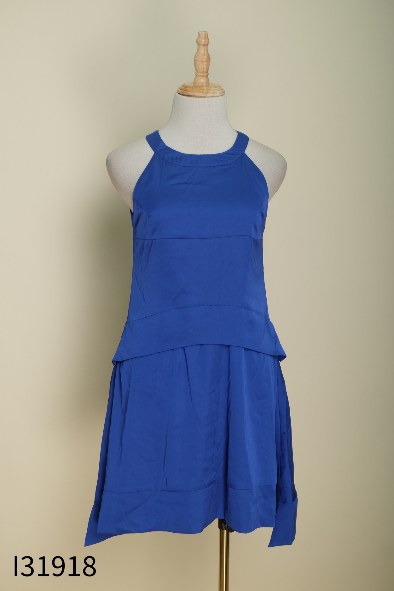 NEWTAG Váy BLUEBELL xanh cổ yếm