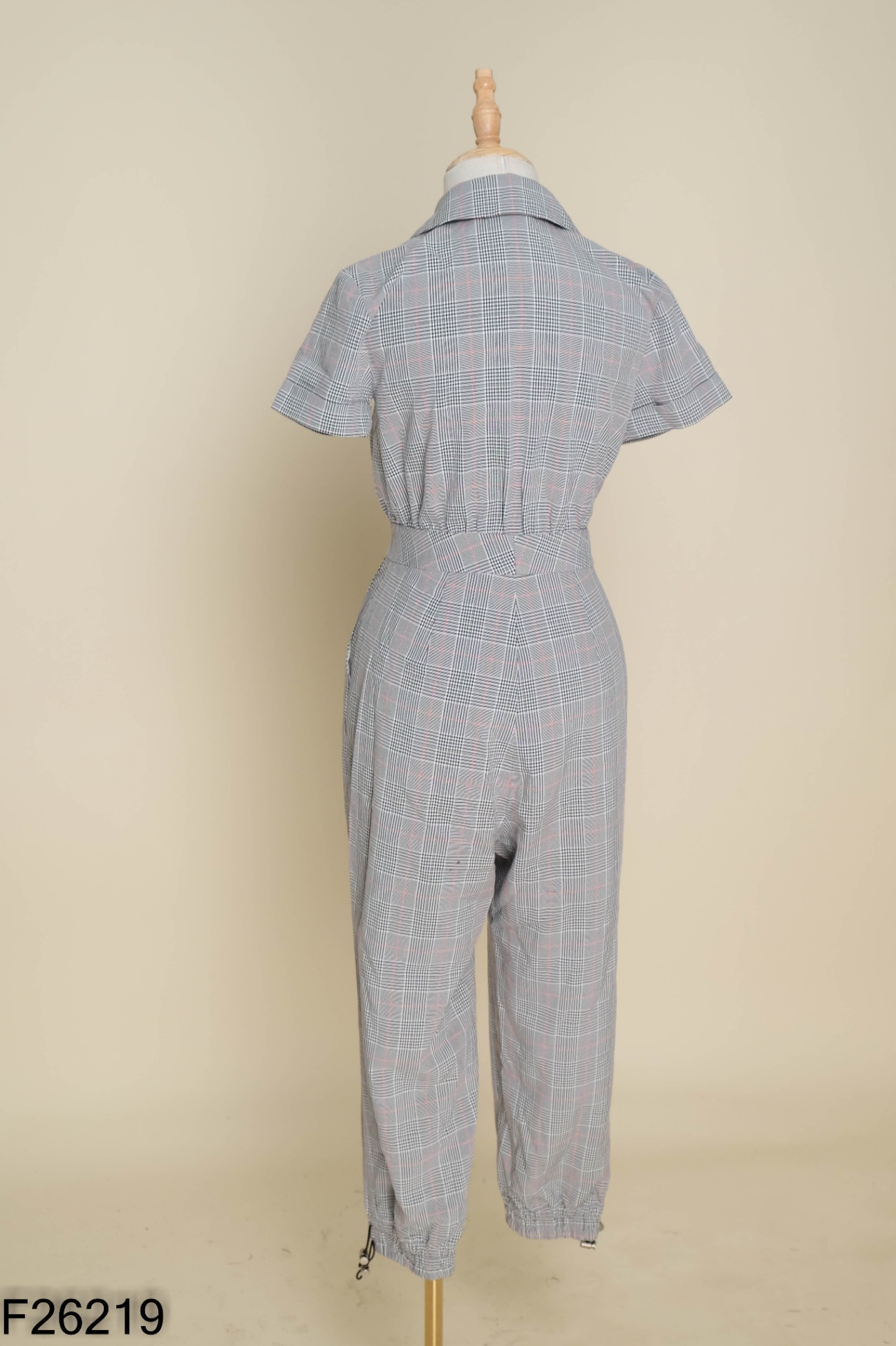 Jumpsuits UP TO SECONDS xám kẻ caro