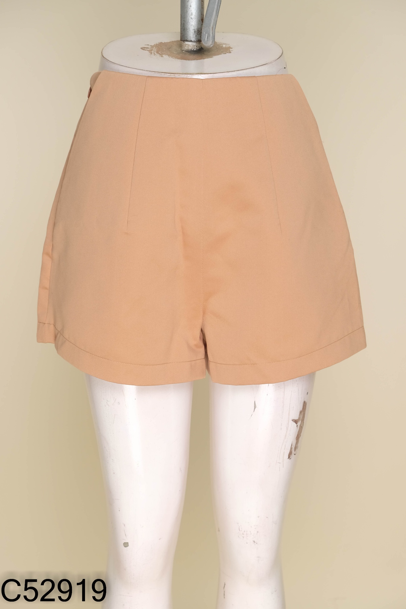 NEWTAG Quần short 20AGAIN taffta nâu trơn