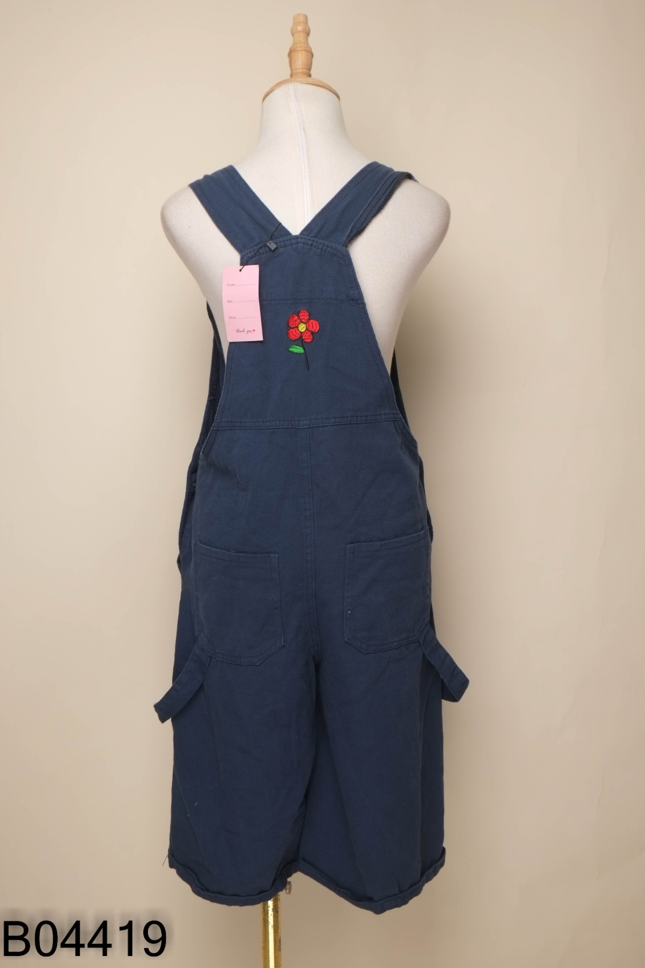 NEWTAG Yếm quần jeans xanh than