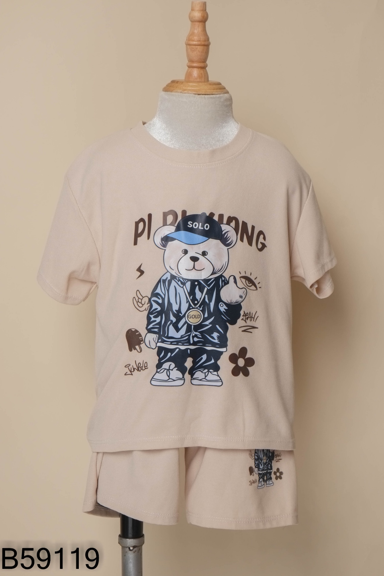 Set be áo thun + quần shorts kid