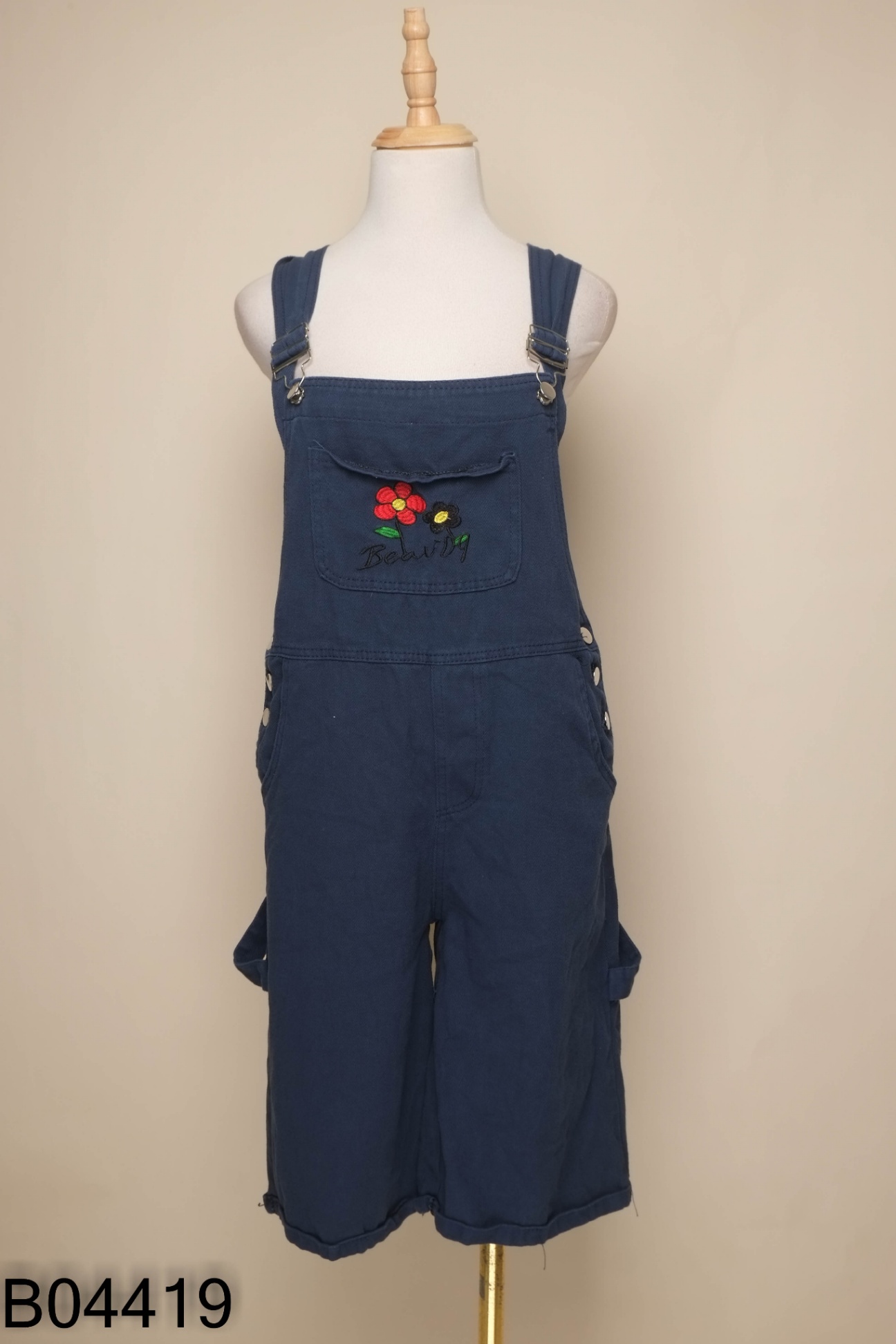 NEWTAG Yếm quần jeans xanh than