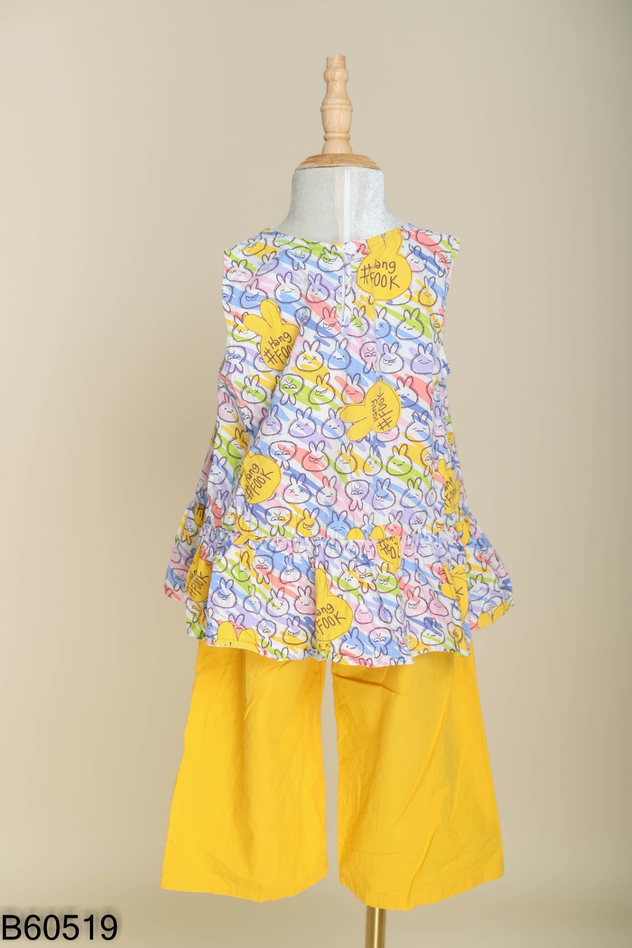 Set Áo họa tiết màu sắc + quần vàng KIDS