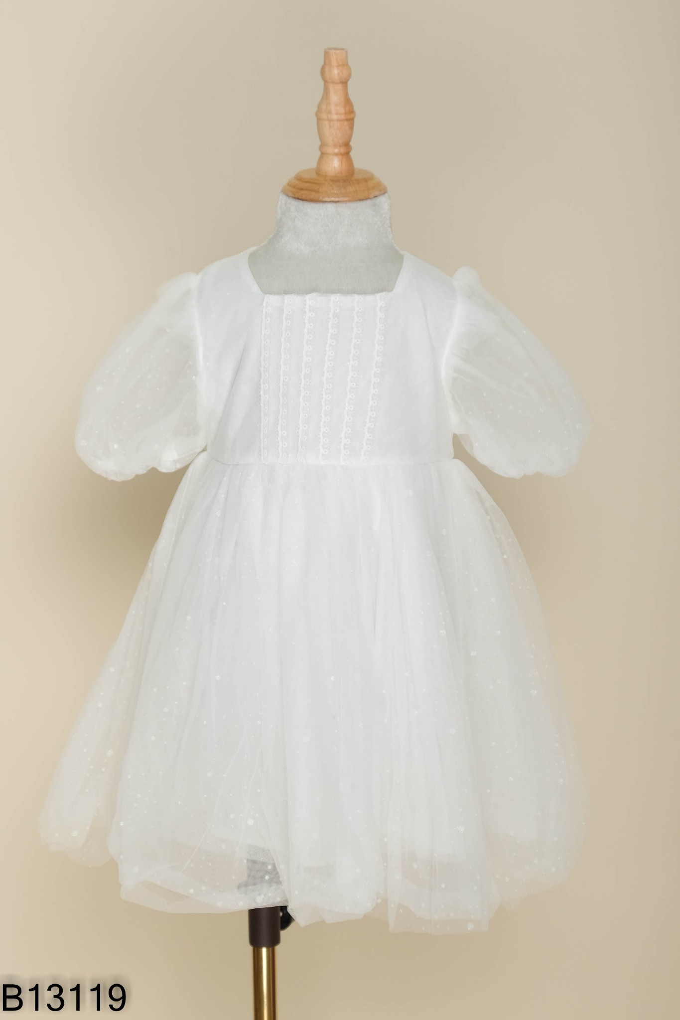 Váy lưới trắng lấp lánh KIDS