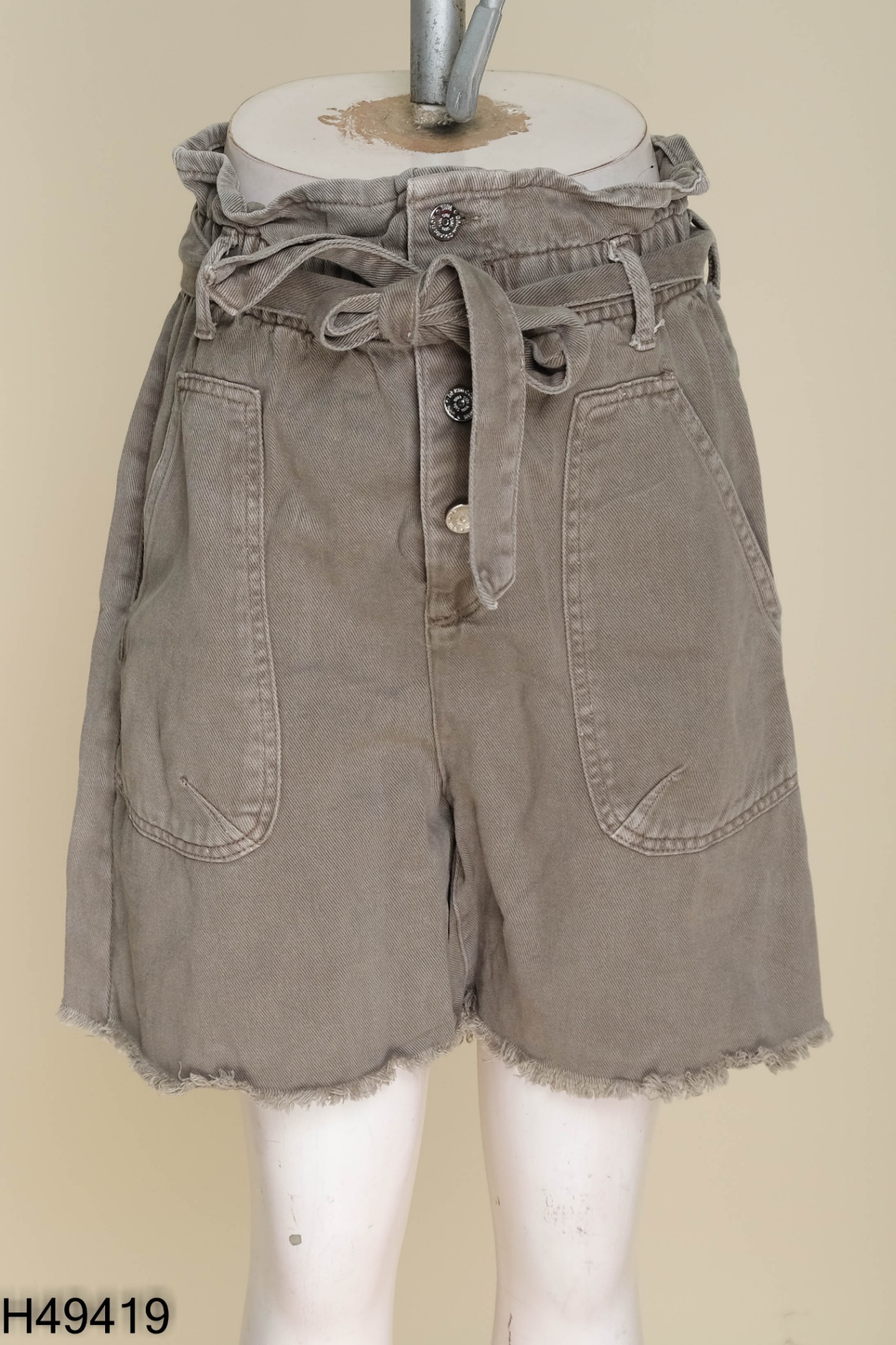 Quần ZARA short jean xanh xám