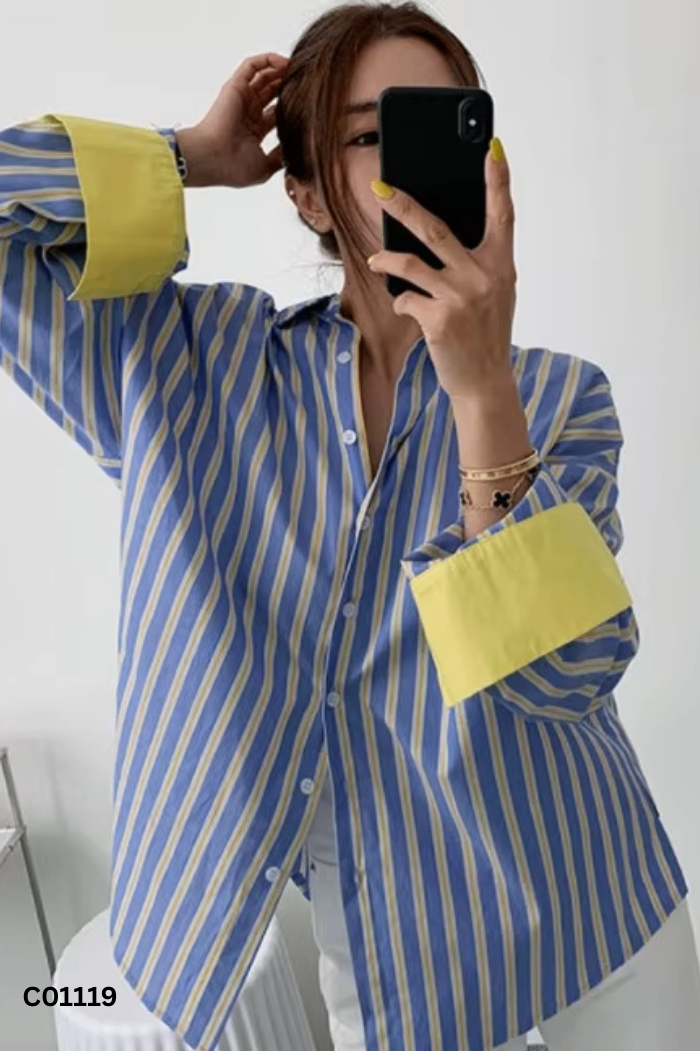 Áo xanh kẻ vàng