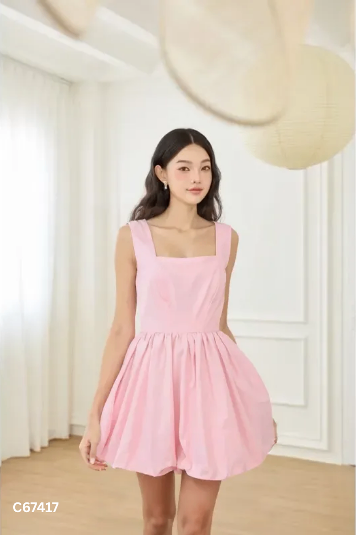 Váy hồng dáng bí