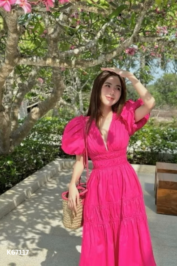 Váy MONANA hồng bèo