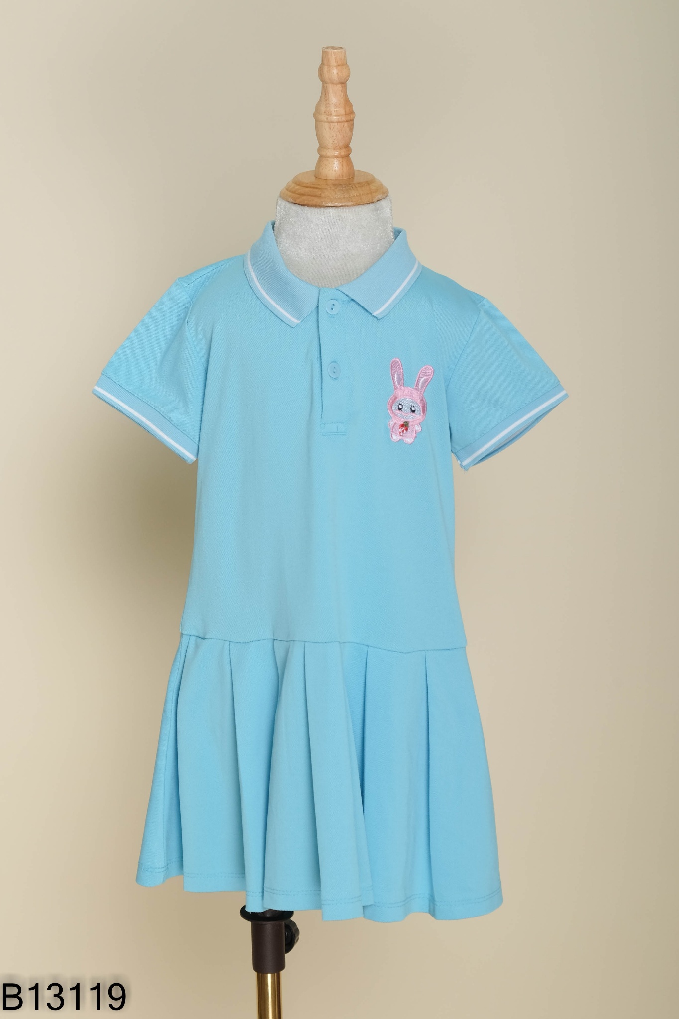 Váy xanh cổ polo KIDS