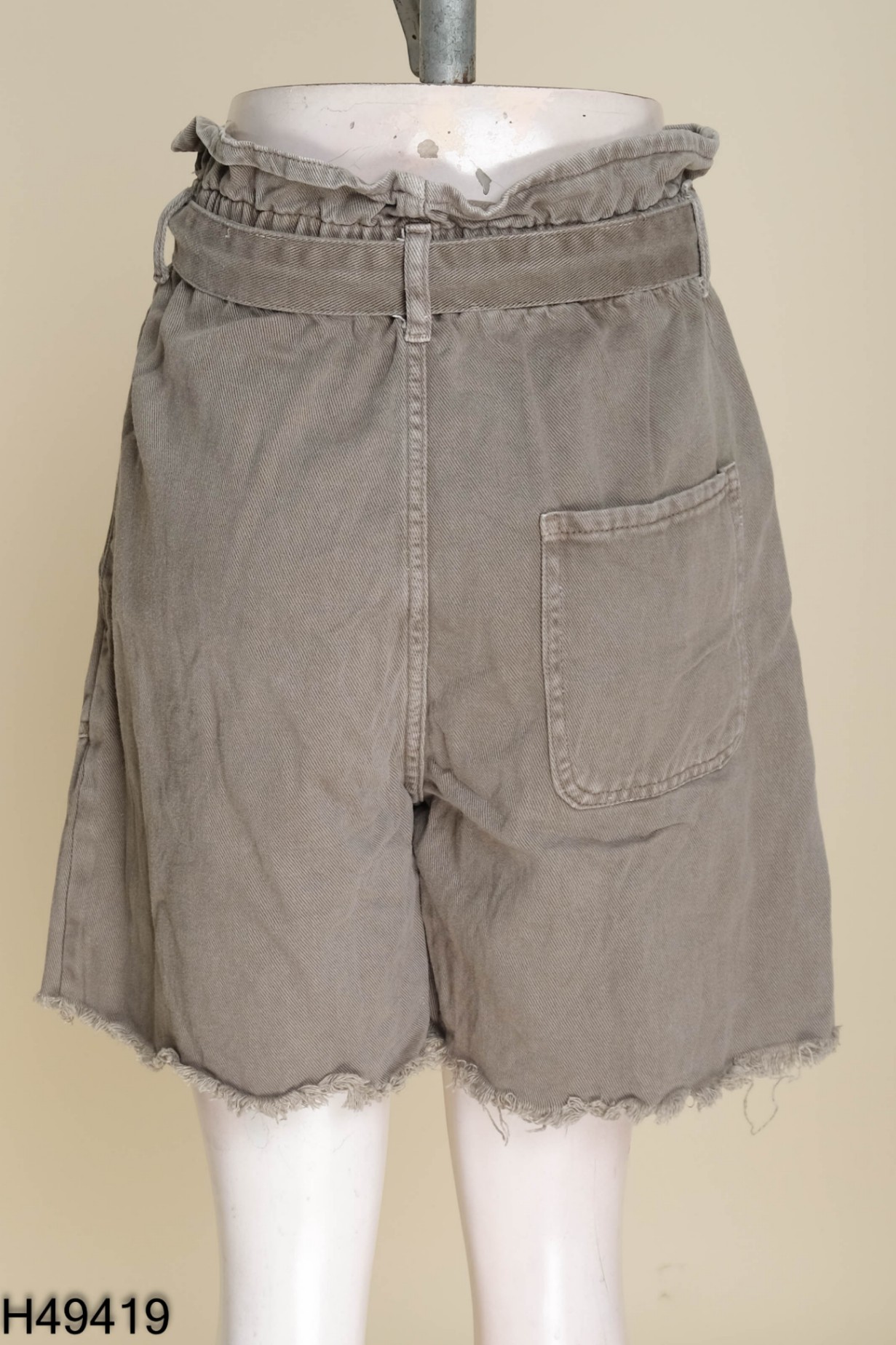 Quần ZARA short jean xanh xám
