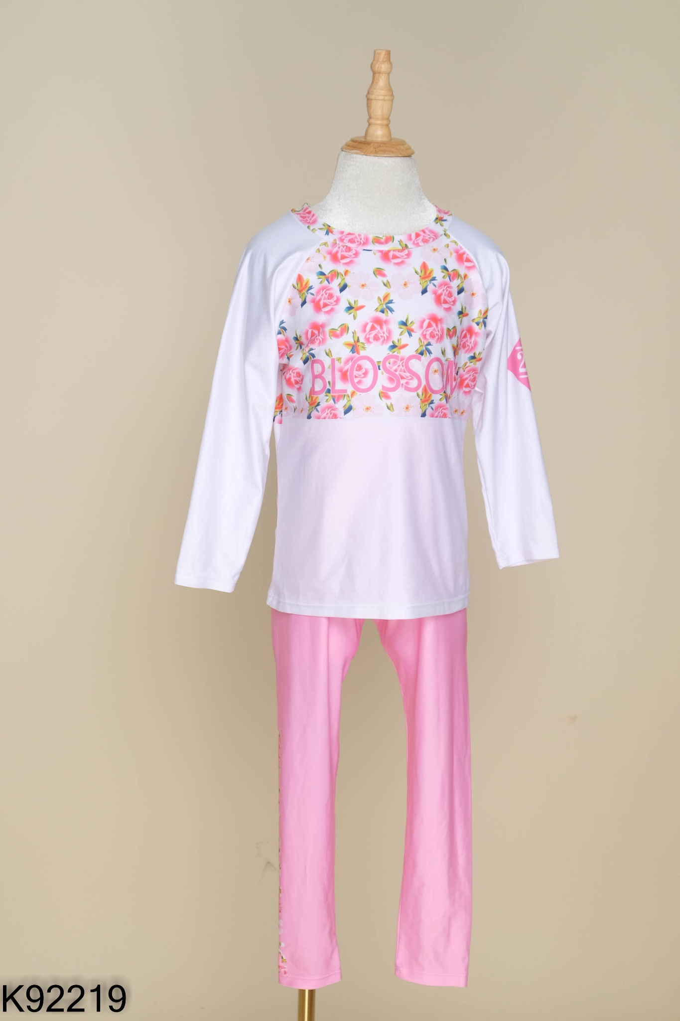 SET Đồ bơi trắng phối hồng KIDS